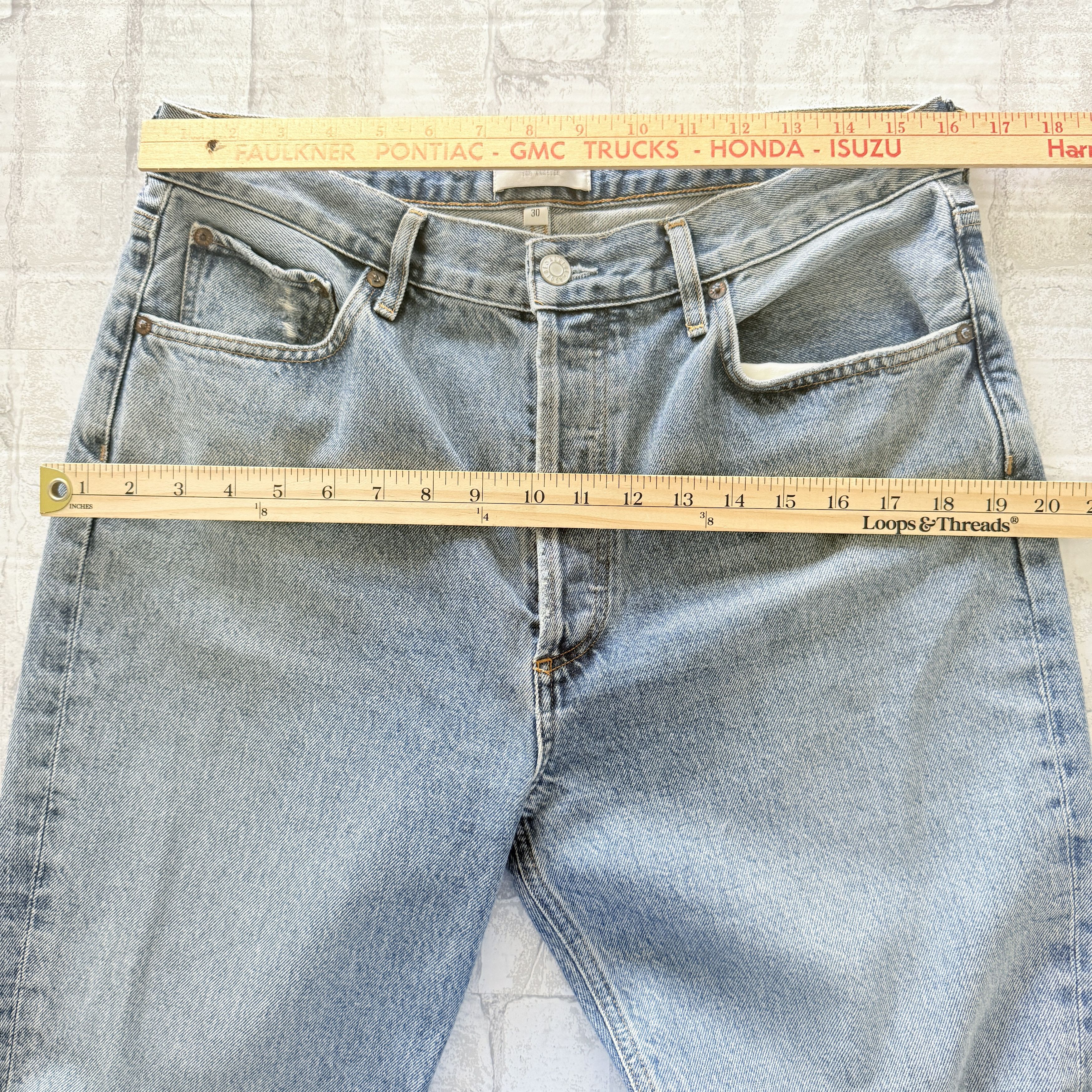 Agolde AGOLDE Riley High Rise Straight Crop Jean Distressed Cotton Size 32" / US 10 / IT 46 - 8 Thumbnail
