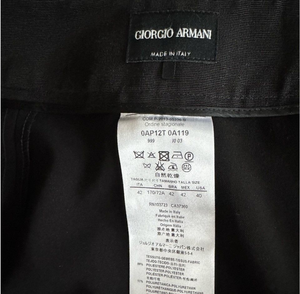 Giorgio Armani GIORGIO ARMANI BLACK SIDE ZIP TROUSER PANTS US/6 Size 28" / US 6 / IT 42 - 10 Thumbnail
