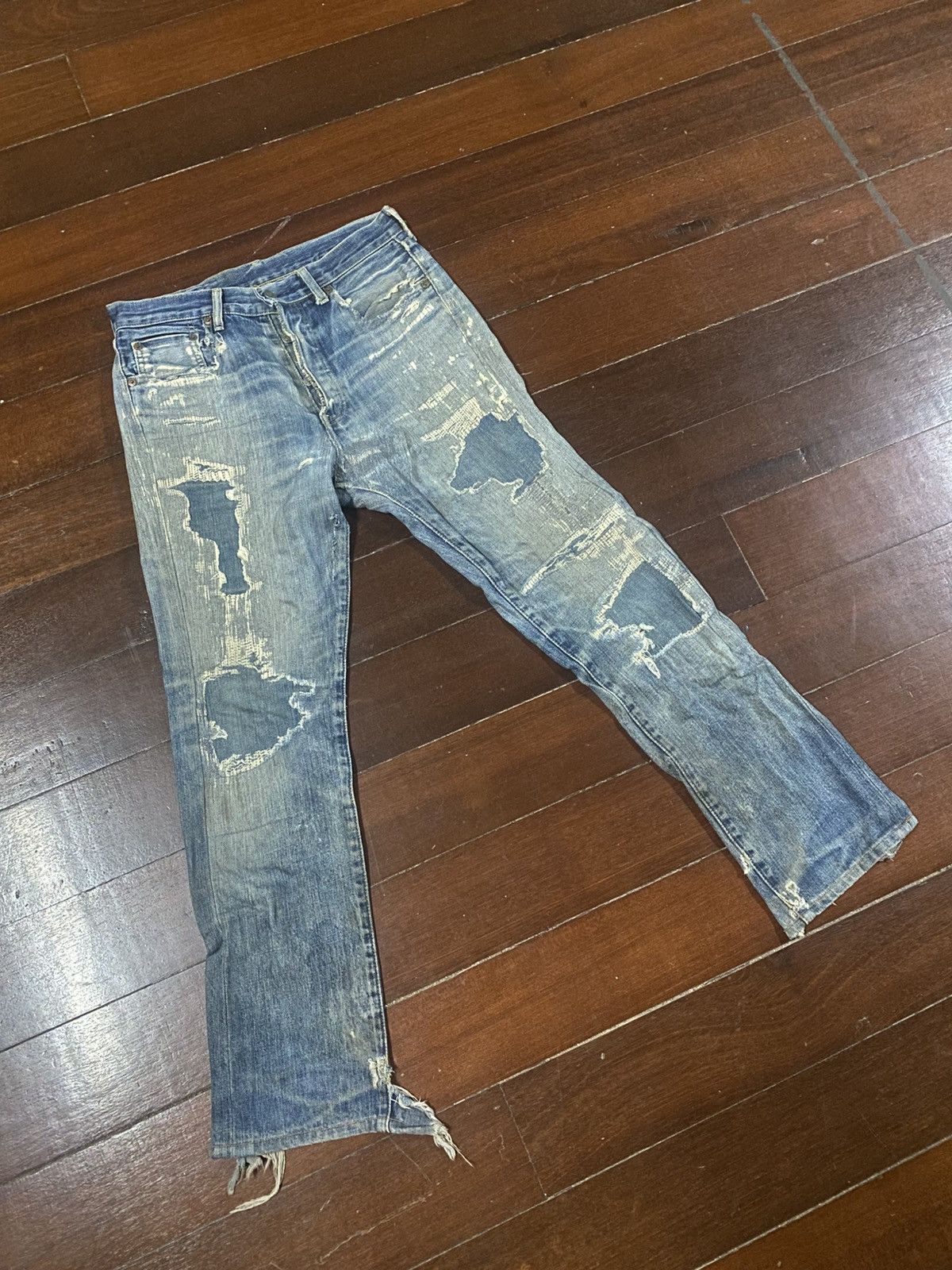 Levi's Vintage Clothing Vintage Levi’s Big E 503 RedLine boro distressed rework Size US 31 - 2 Thumbnail