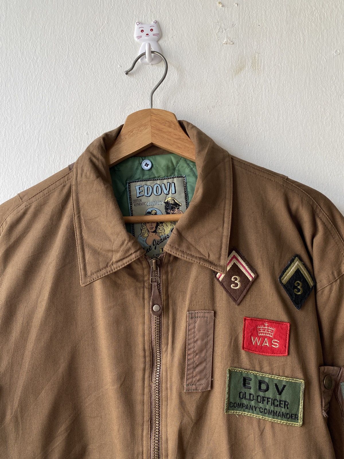 Japanese Brand 1990s - Edovi Tradition Commander Military Bomber Jacket Size US L / EU 52-54 / 3 - 5 Thumbnail
