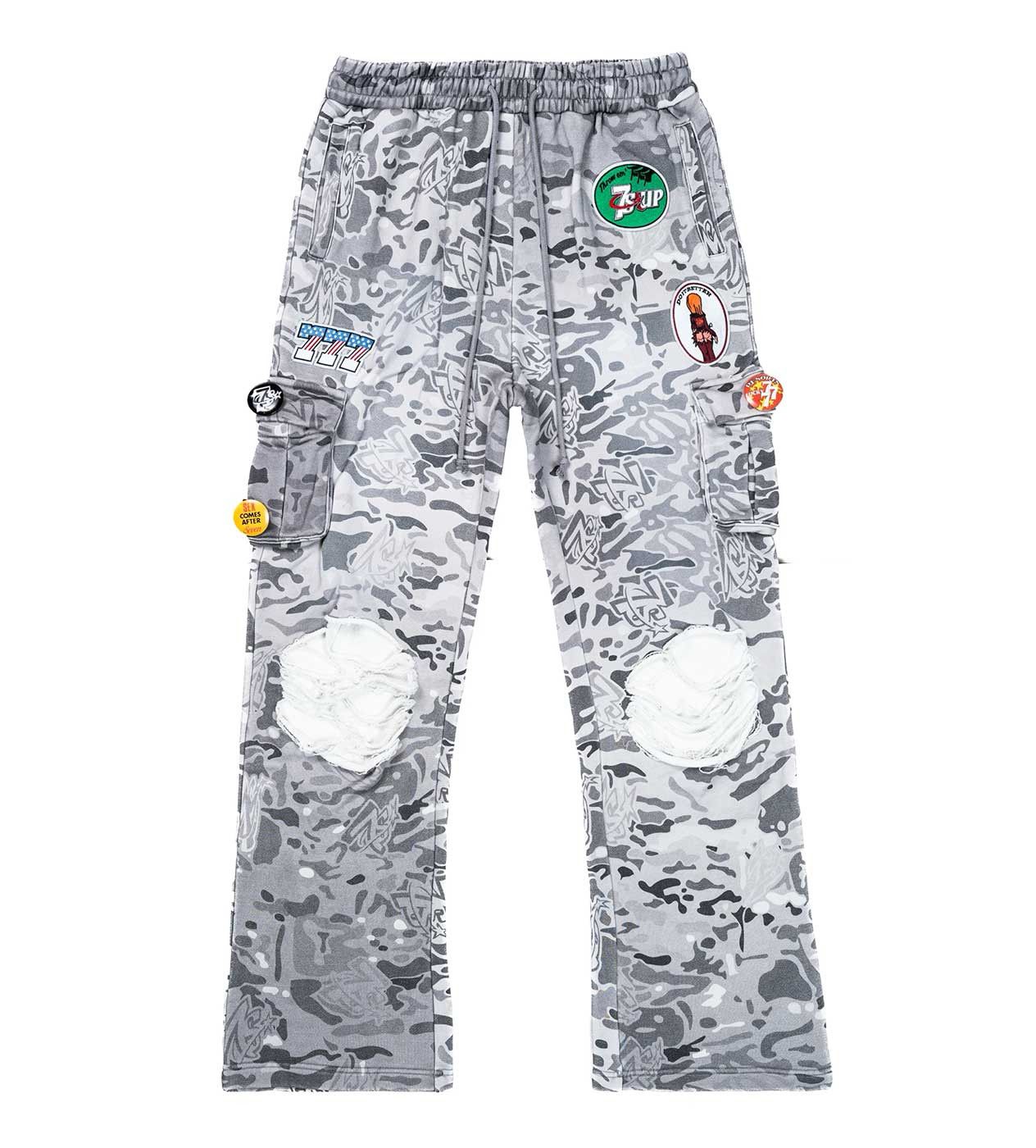 TRIPLE SEVENS Camo Sweatpants Grey Size US 28 / EU 44 - 1 Thumbnail