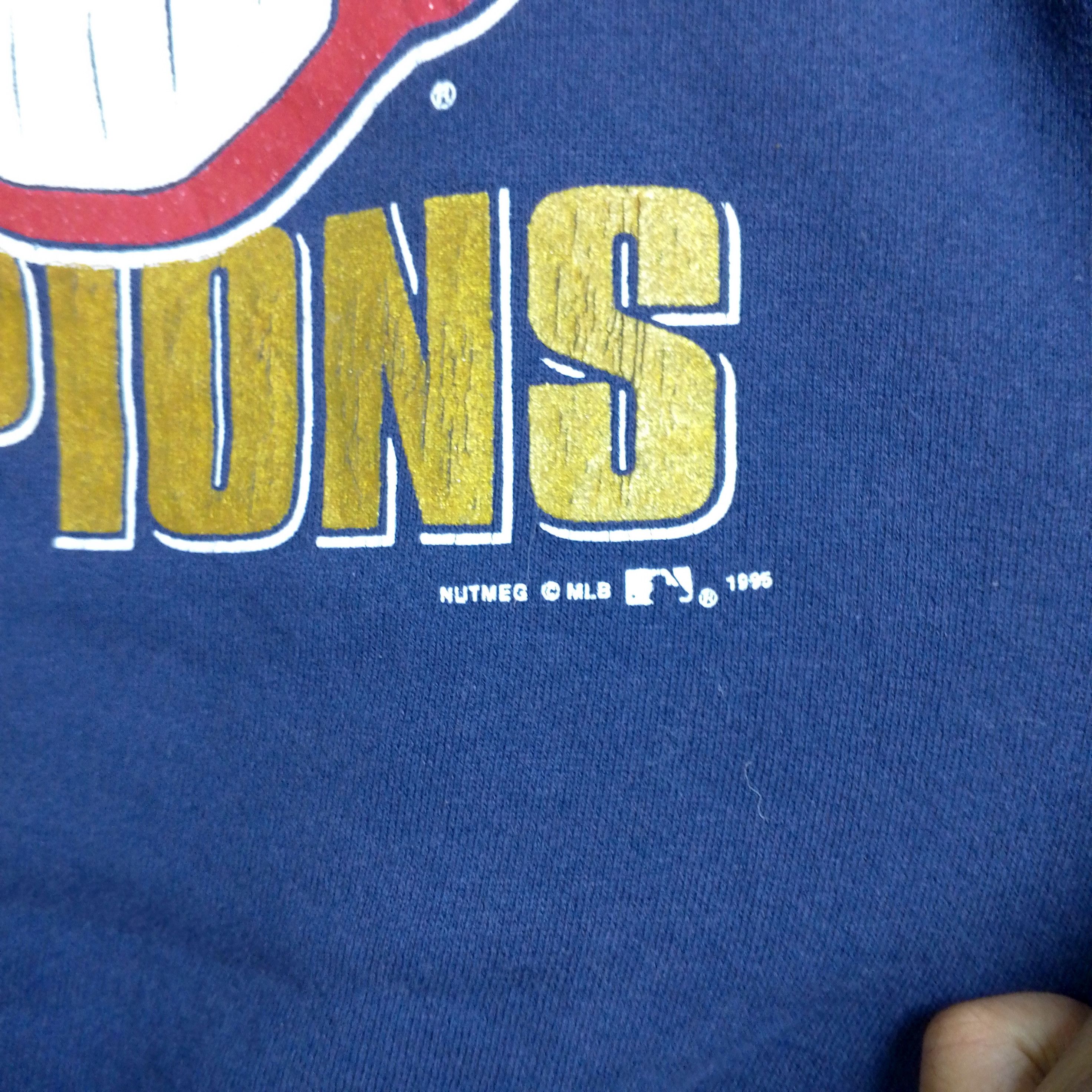 MLB Vintage 1995 Cleveland Indians Sweatshirt Size US XL / EU 56 / 4 - 4 Thumbnail