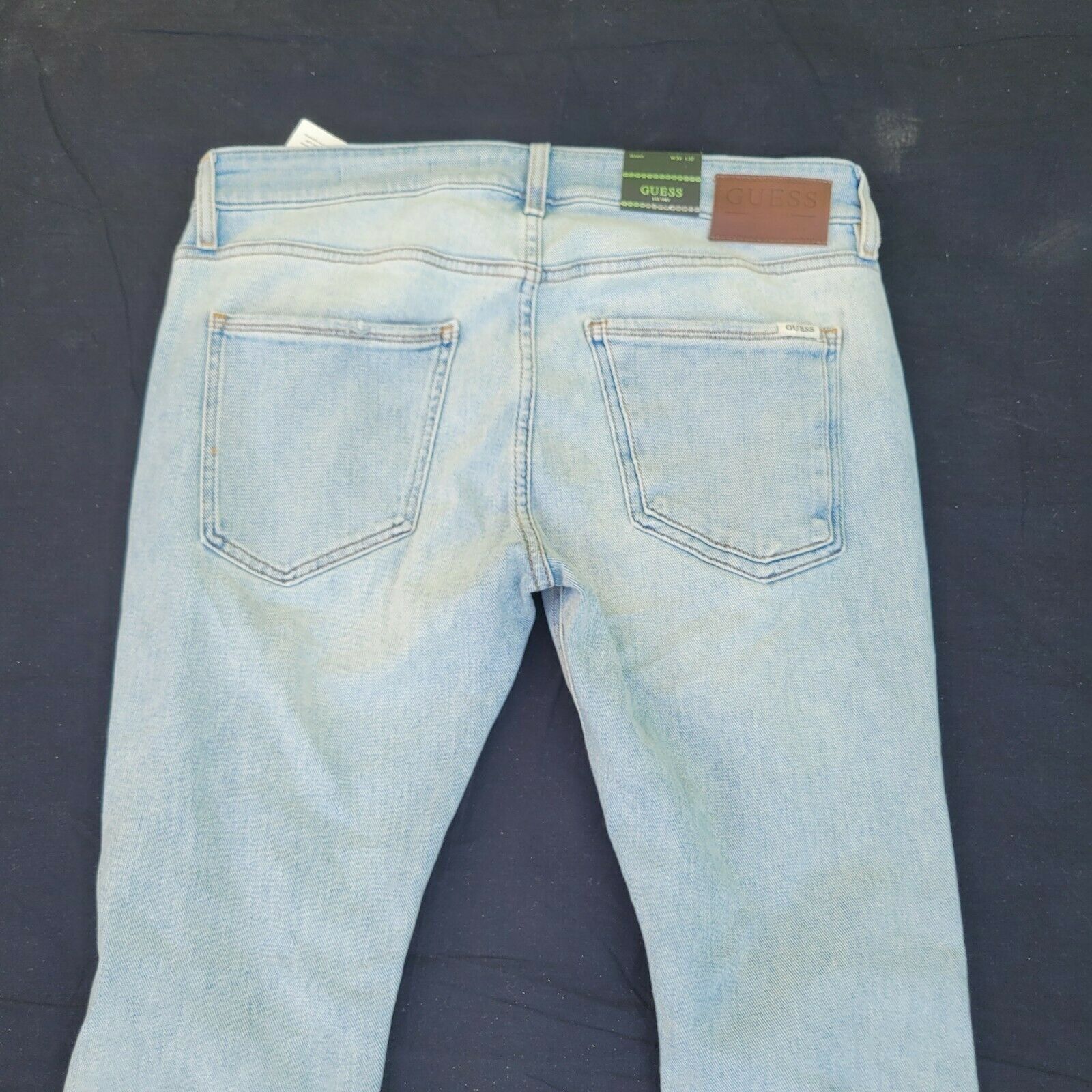 Guess Men's Guess Distressed Skinny Jeans. 33x32. Blue. Size US 33 - 6 Thumbnail
