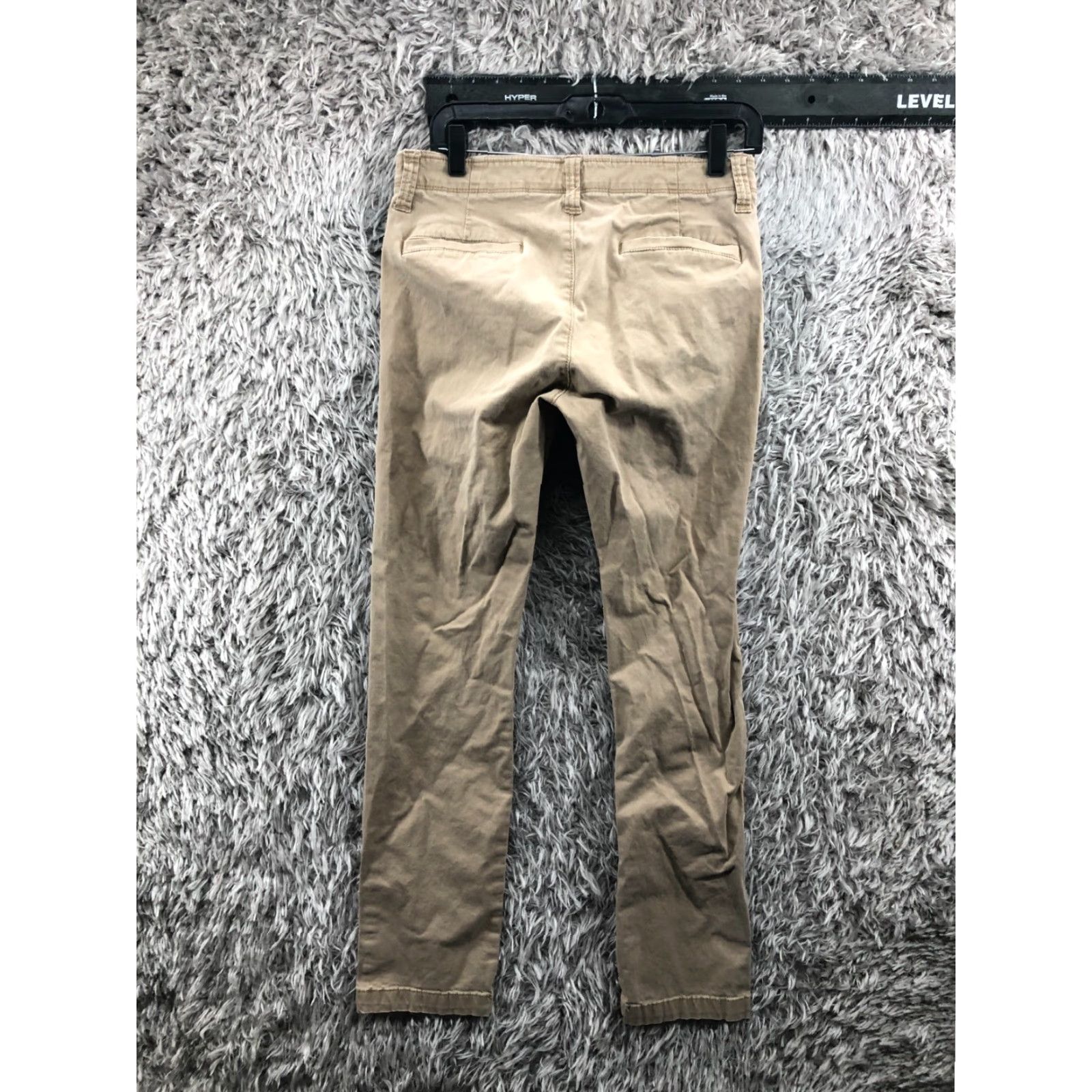 Lee Lee L231 Chino Pants Mens 30x32 Beige Slim Tapered 5-Pocket Flat Front Nylon Cotton Blend Logo Size US 30 / EU 46 - 5 Thumbnail