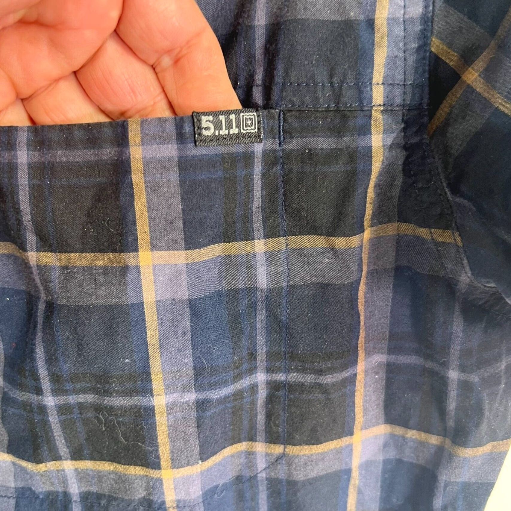 Vintage 5.11 Tactical Plaid Button-Up Shirt Mens Size M Blue Short Sleeve Casual Shirt Size US M / EU 48-50 / 2 - 5 Thumbnail