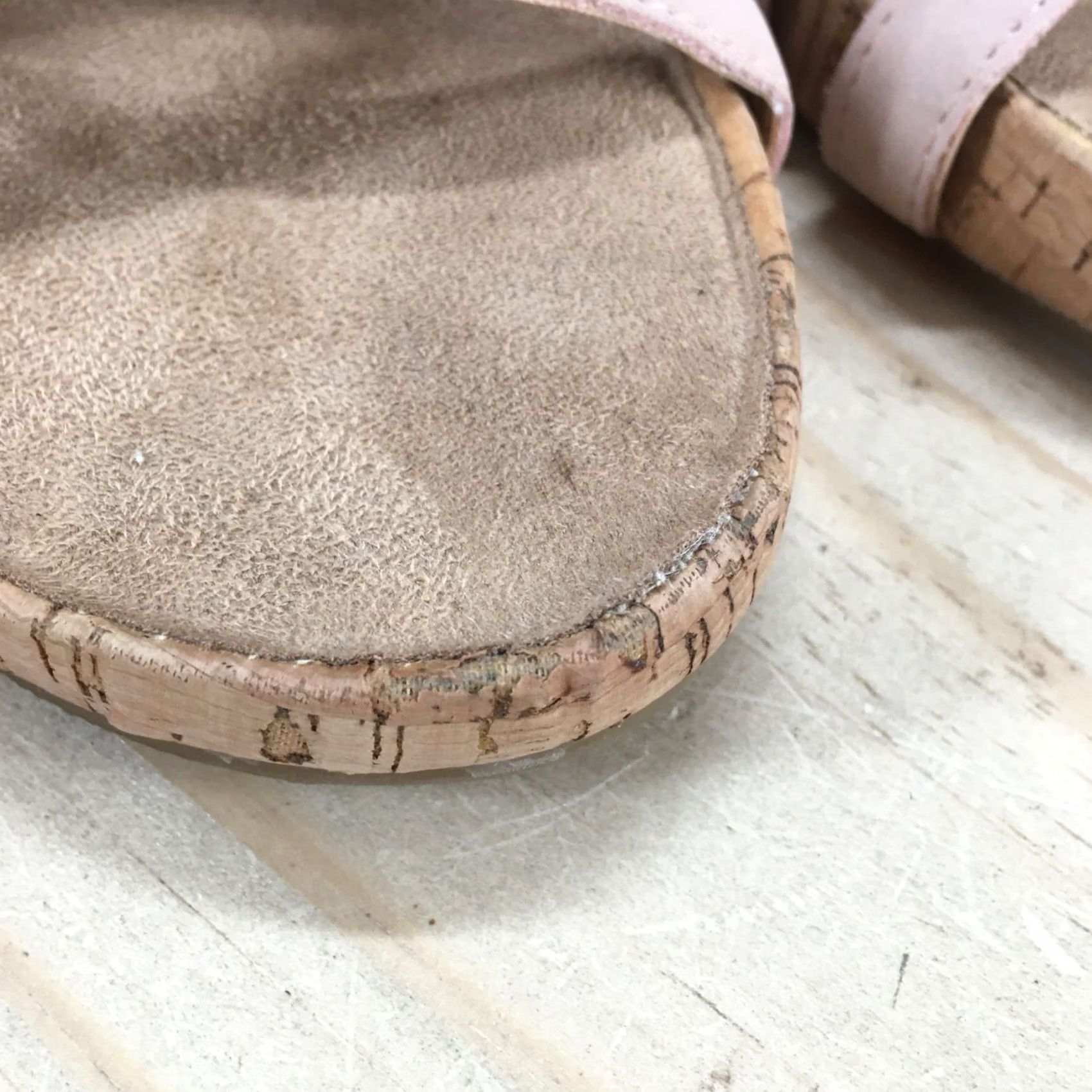 Vintage Aerosoles Sandals Womens 10 M Luxplush Slingback Pink Faux Leather Wedge Heels Size US 10 / IT 40 - 5 Thumbnail