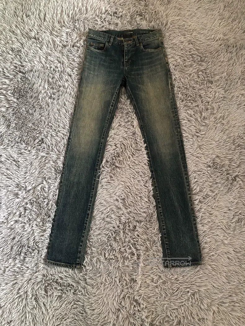 Saint Laurent Paris Saint Laurent Paris Yellow Mud Washed Basic Denim Pants Size US 26 / EU 42 - 1 Thumbnail