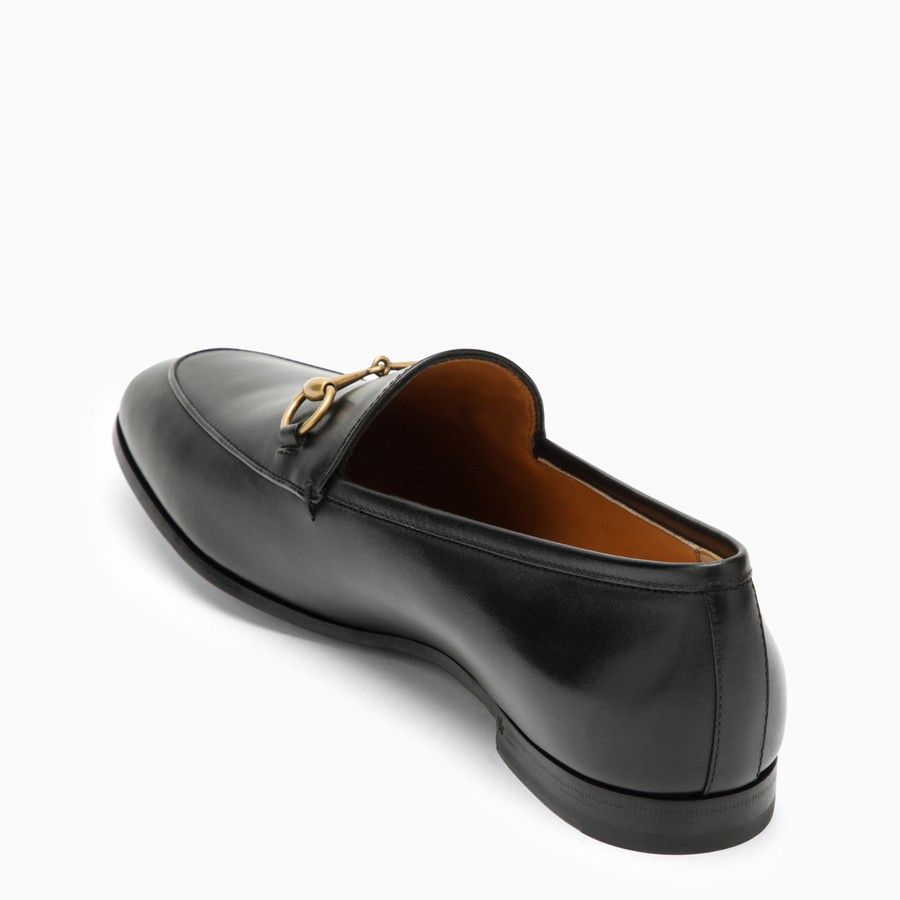 Gucci o1d2blof0824 Leather Jordaan Loafers in Black Size US 8 / IT 38 - 4 Thumbnail