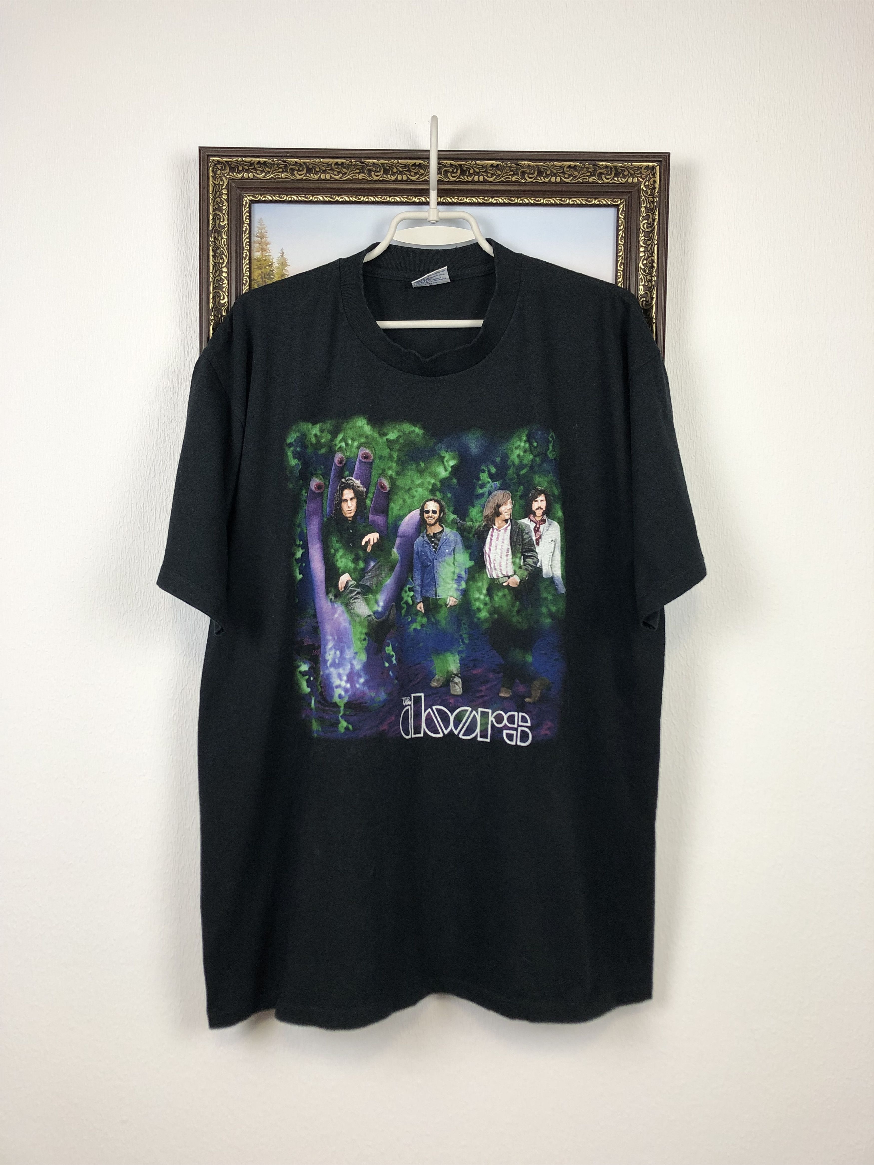 Band Tees Vintage 90's The Doors Jim Morrison Band Tee Shirt Rare Size US XL / EU 56 / 4 - 1 Thumbnail