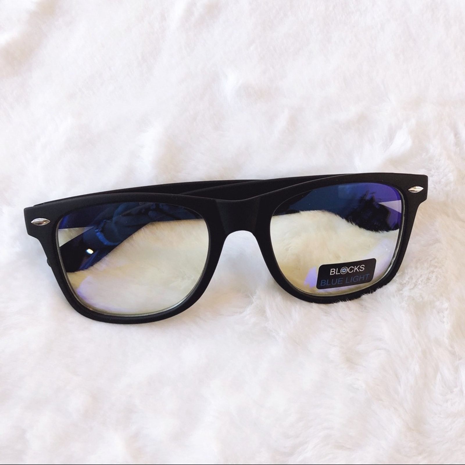 Other Brooks Matte Black Rectangle Blue Light Glasses Size ONE SIZE - 1 Thumbnail