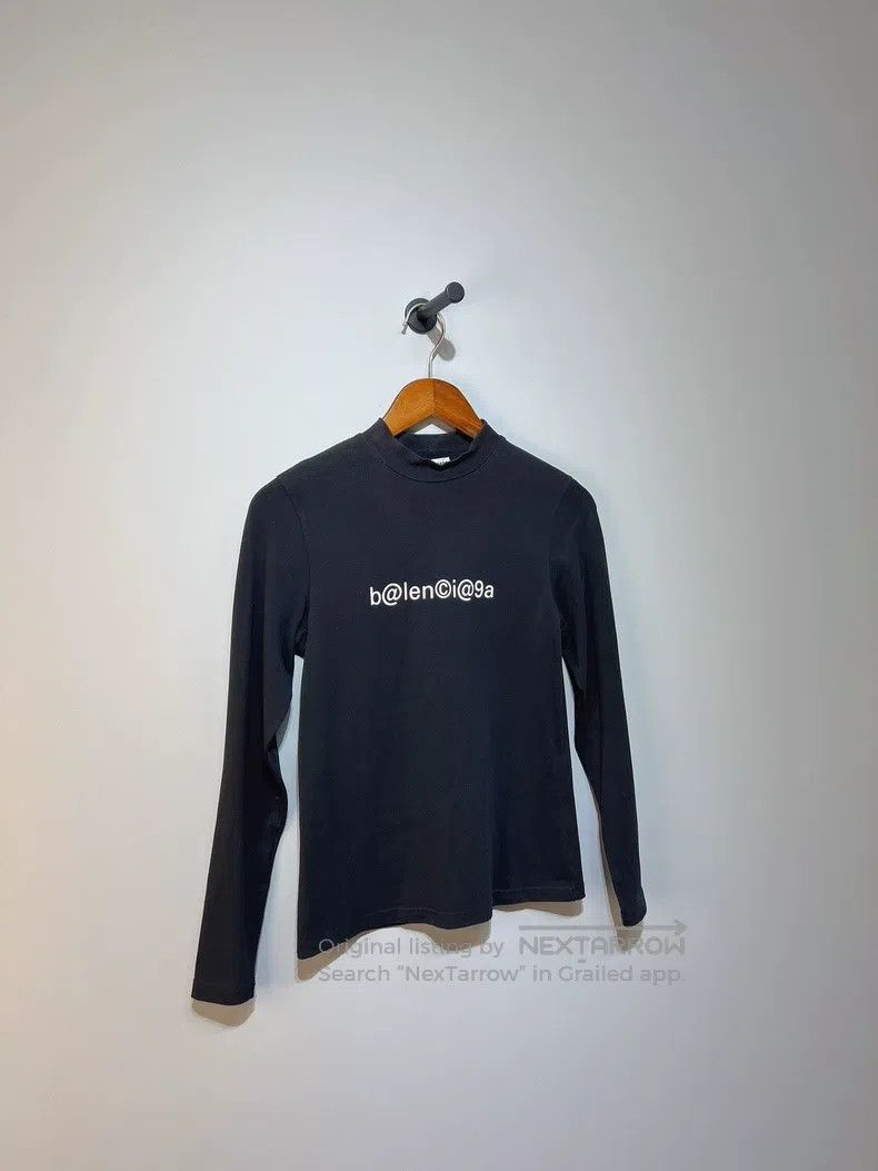 Balenciaga Balenciaga Black Crew Neck Long Sleeve T-Shirt Size US L / EU 52-54 / 3 - 3 Thumbnail