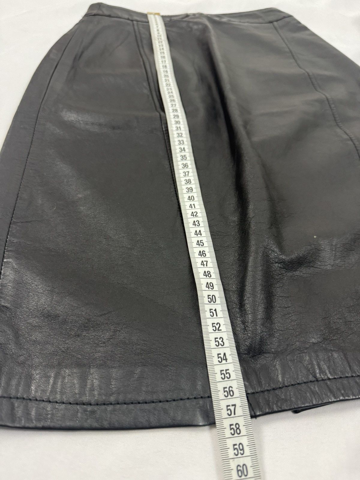 Other Vintage 80s PELLE CUIR Leather High-Waisted Pencil Skirt Size 27" / US 4 / IT 40 - 12 Thumbnail