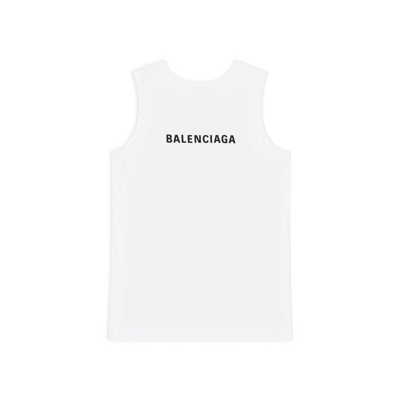 Balenciaga oc11z1125 Loose Tank Top in White Size US XS / EU 42 / 0 - 6 Thumbnail