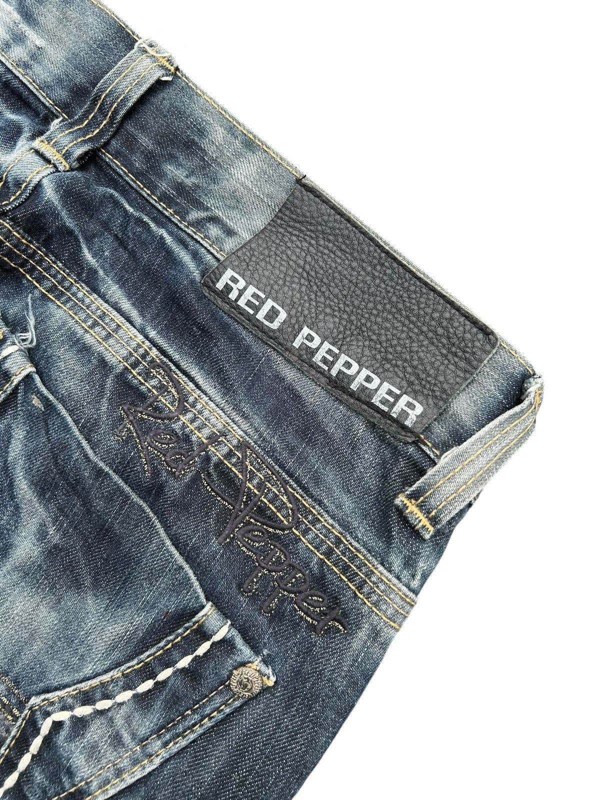 Kapital RED PEPPER JAPANESE DISTRESSED DENIM JEANS Size US 34 / EU 50 - 4 Thumbnail