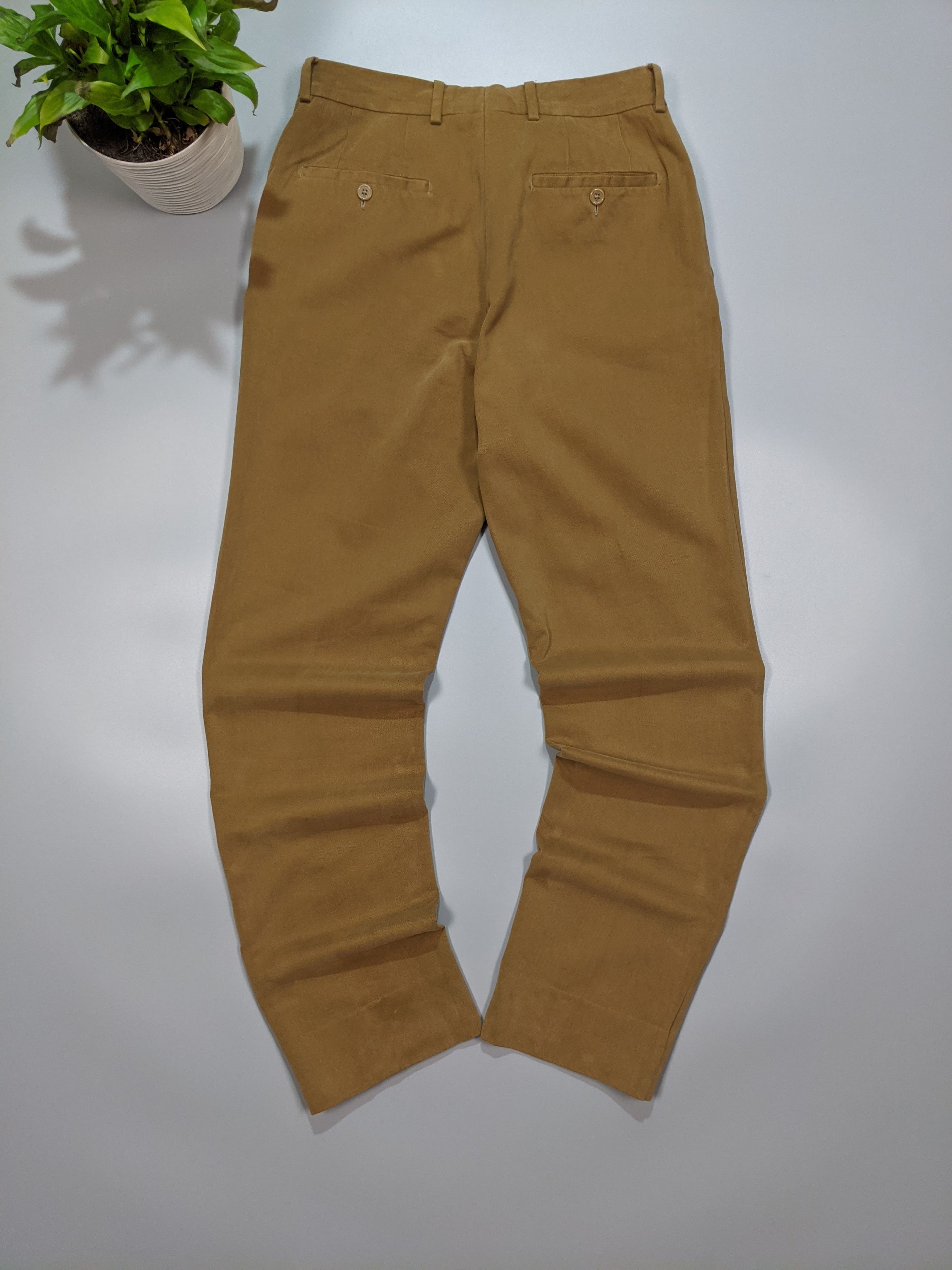 Japanese Brand ALVEARE Men's Brown Dress PANTS W32 L33 Made in Italy Size US 32 / EU 48 - 4 Thumbnail