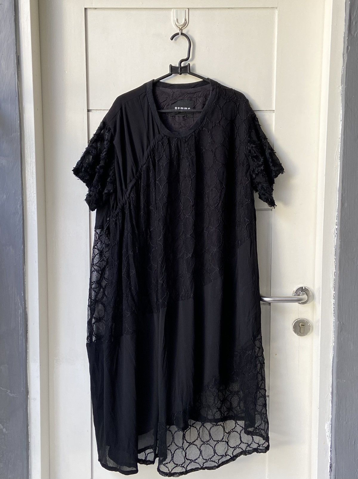 gomme GOMME Black Midi Dress Size L / US 10 / IT 46 - 10 Thumbnail