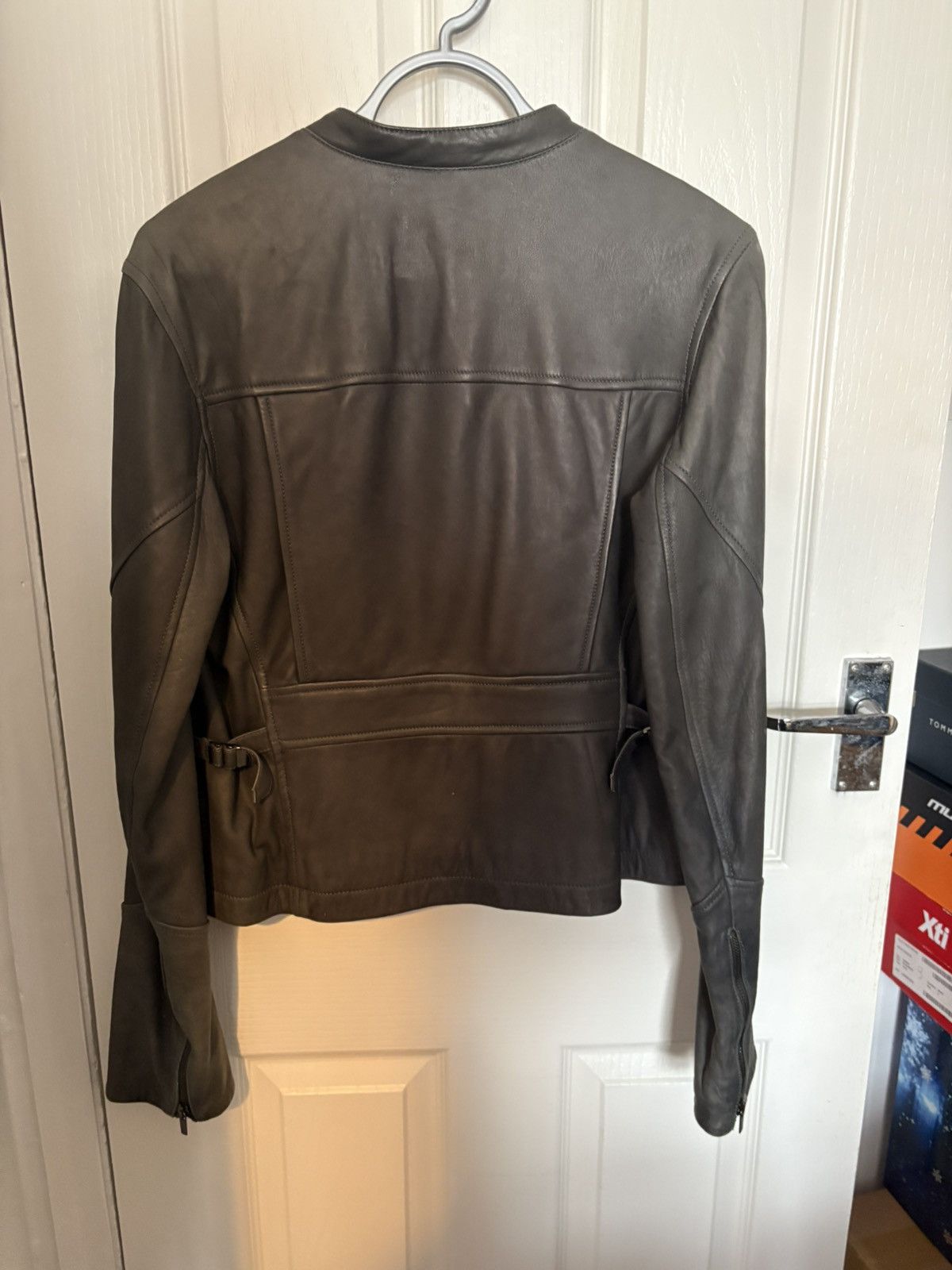 Nicole Farhi Nicole Farhi Grey Leather Jacket Size M / US 6-8 / IT 42-44 - 2 Thumbnail
