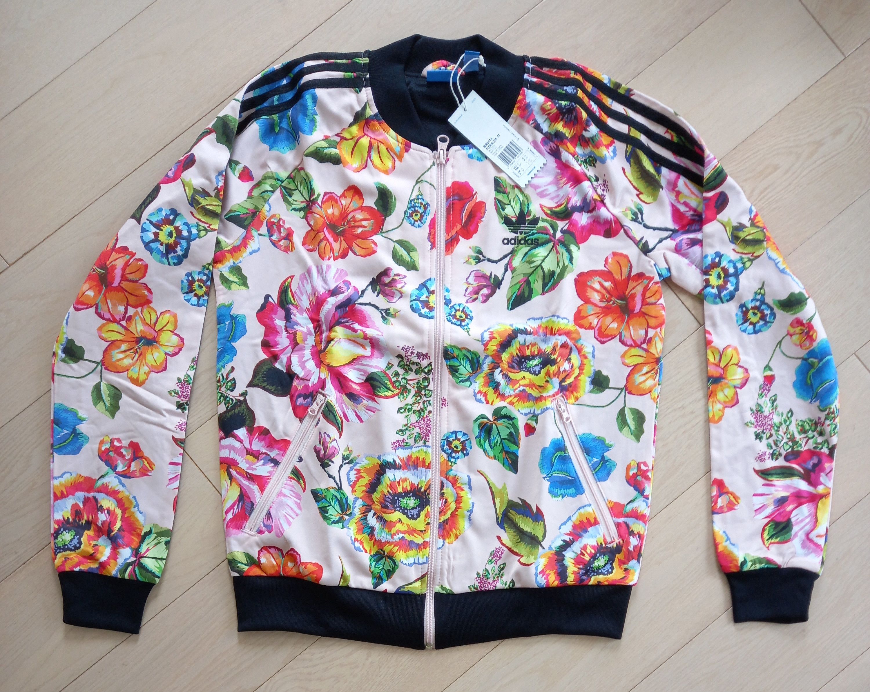 Adidas training floral jacket deals