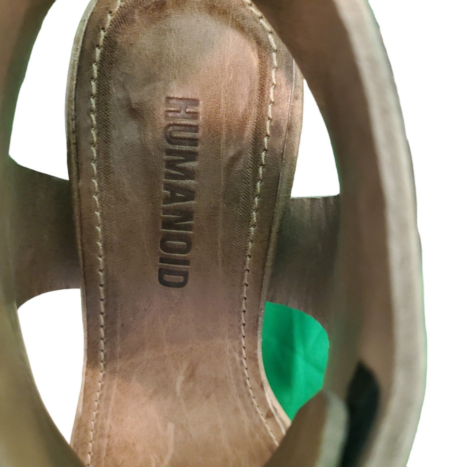 HUMANOID Humanoid Leather Wrap Heels Sandals taupe/Black Sz 38/8 Size US 8 / IT 38 - 8 Thumbnail