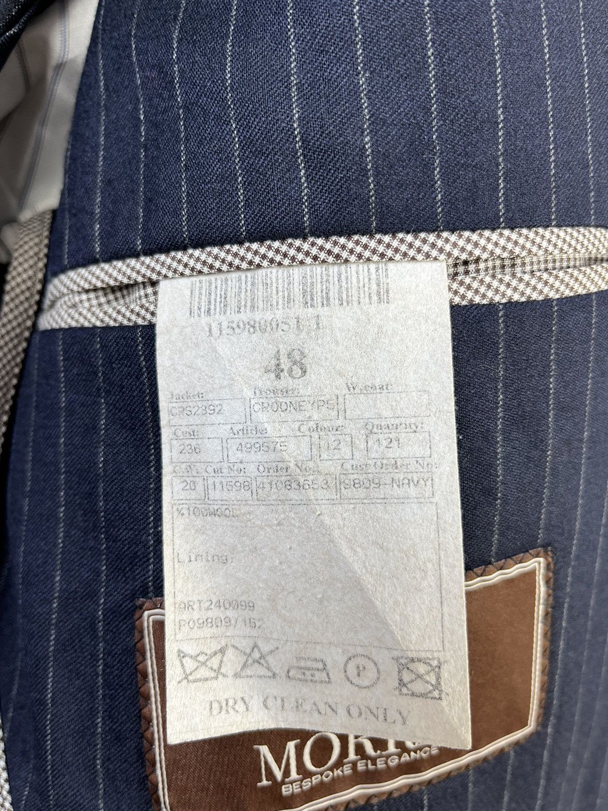 Morris × Vitale Barberis Canonico Morris - Wool Light Dandy Style Blazer 48 Size 48R - 7 Thumbnail