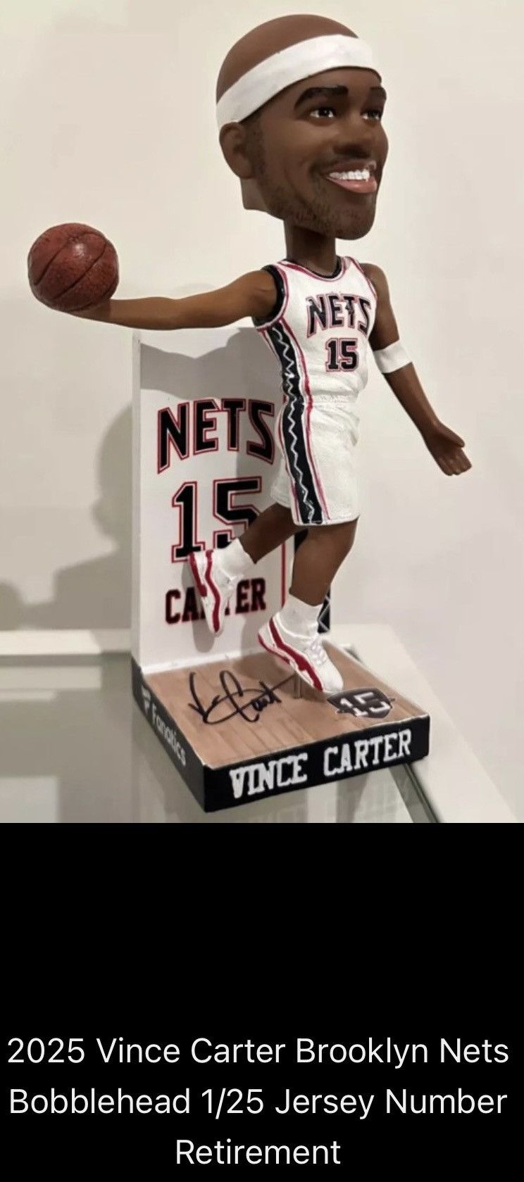NBA 2025 Vince Carter Brooklyn Nets Bobblehead Size ONE SIZE - 2 Thumbnail