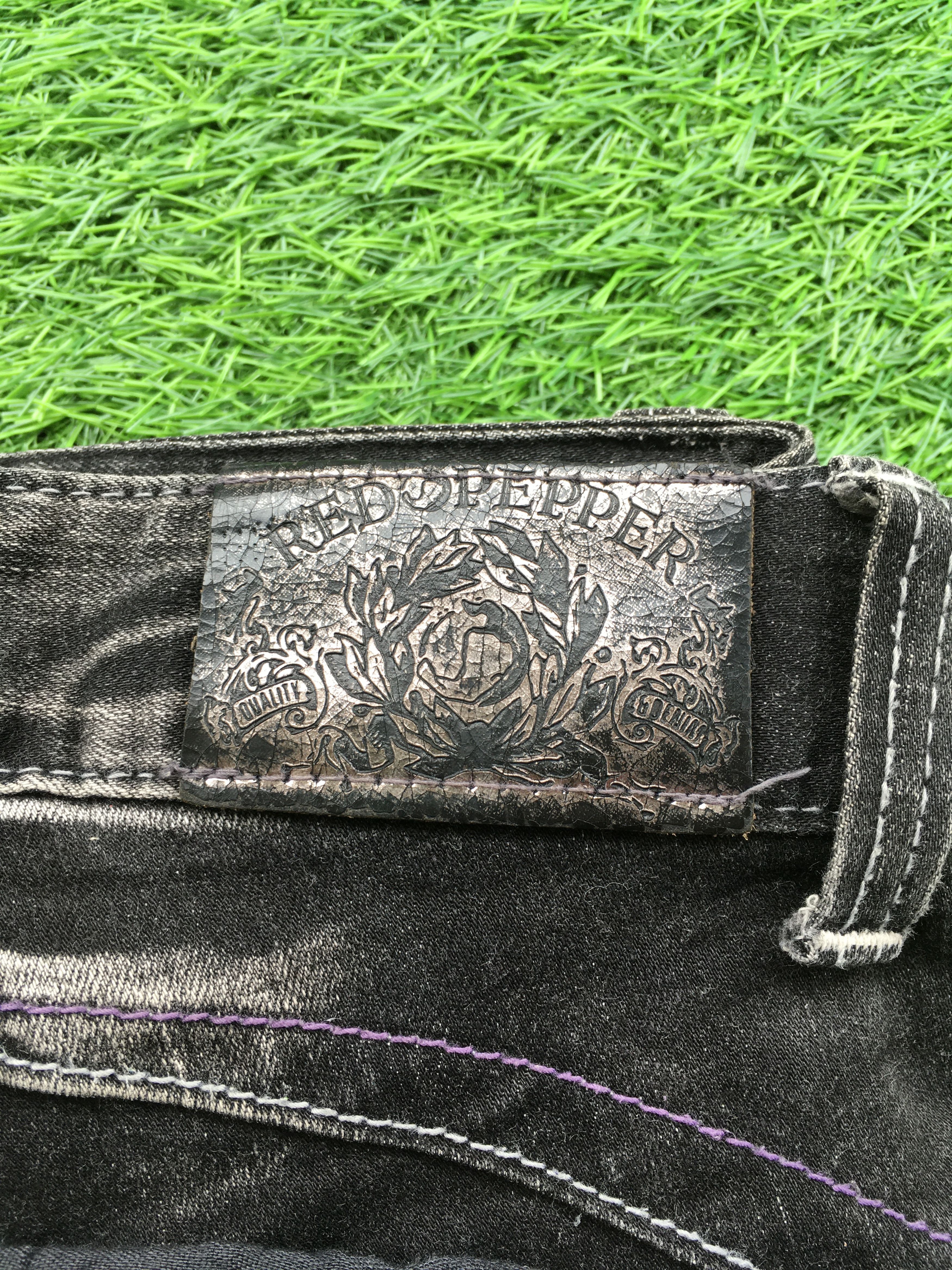 Japanese Brand Red Pepper embroidered low-rise skinny jeans D-1220 Size 27" / US 4 / IT 40 - 11 Thumbnail