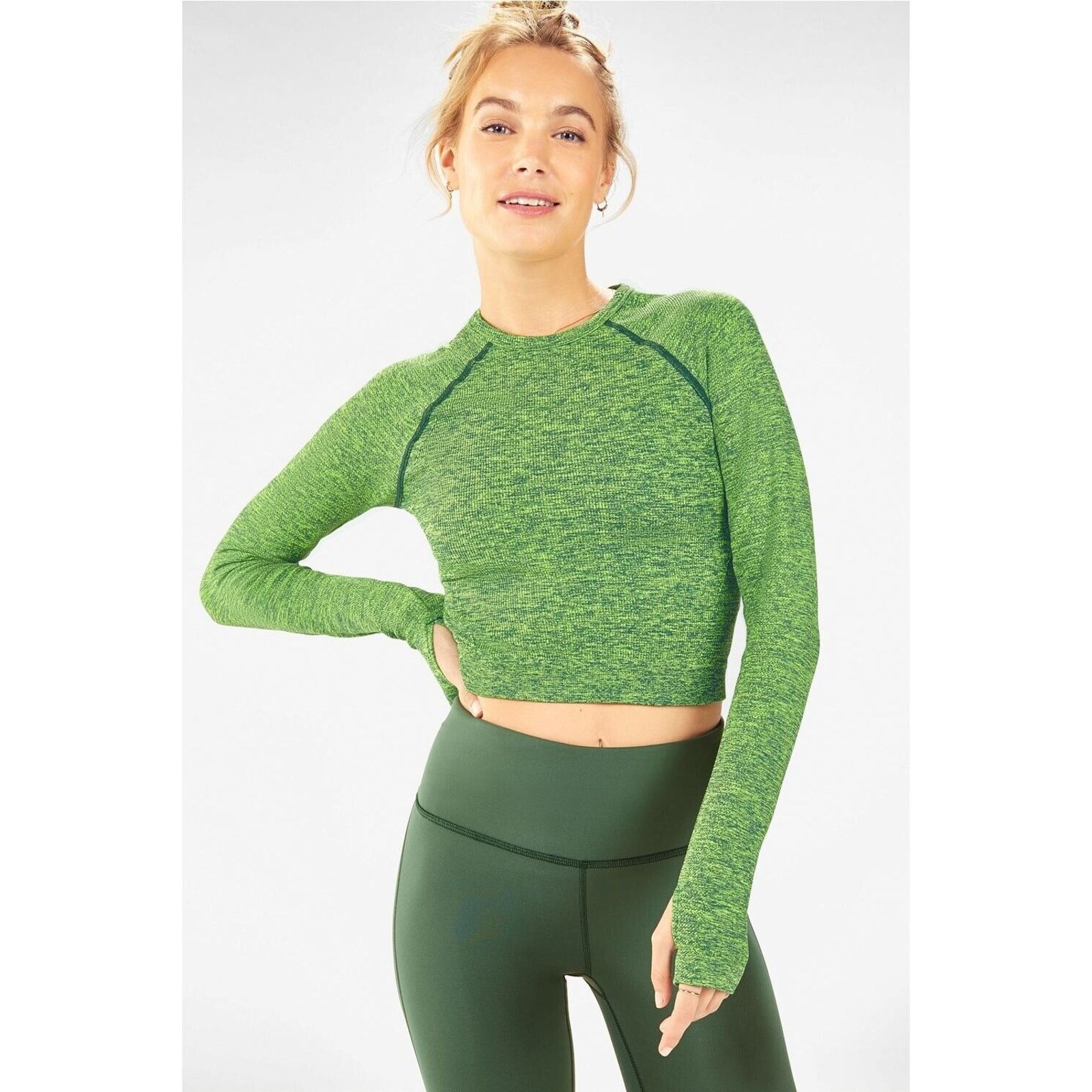 Fabletics Fabletics Womens Bri Ribbed Seamless Crop Top Sz XL Stretch Size XL / US 12-14 / IT 48-50 - 1 Thumbnail