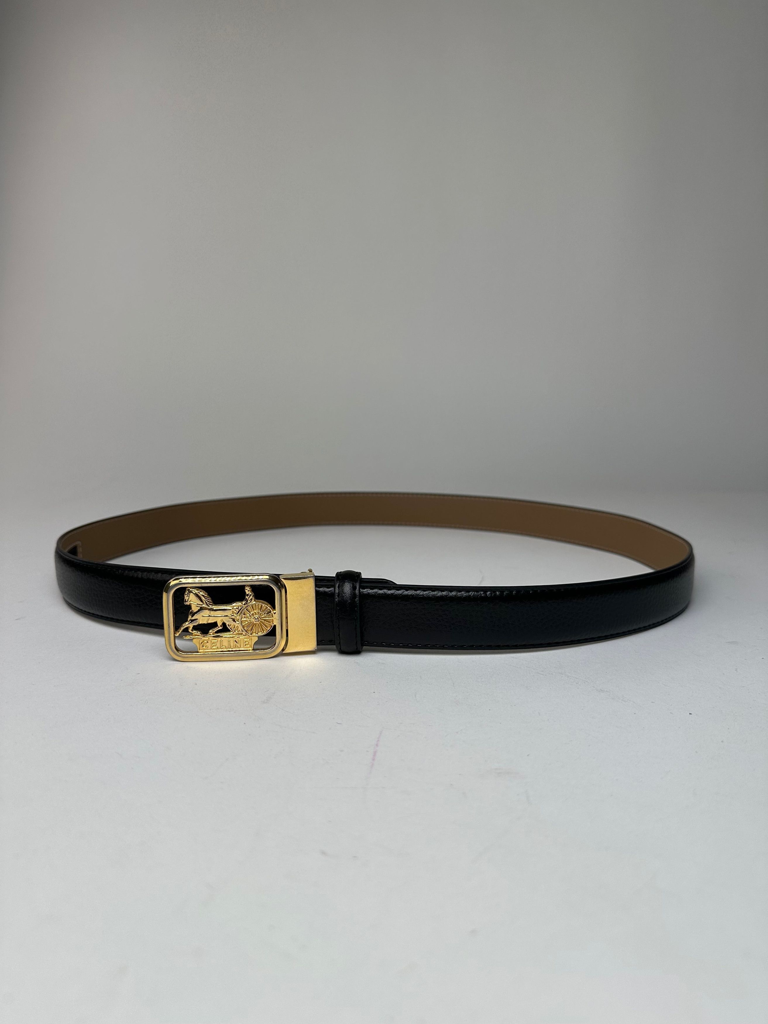 Celine Vintage Leather Belt Black 107.5 cm Size ONE SIZE - 1 Thumbnail