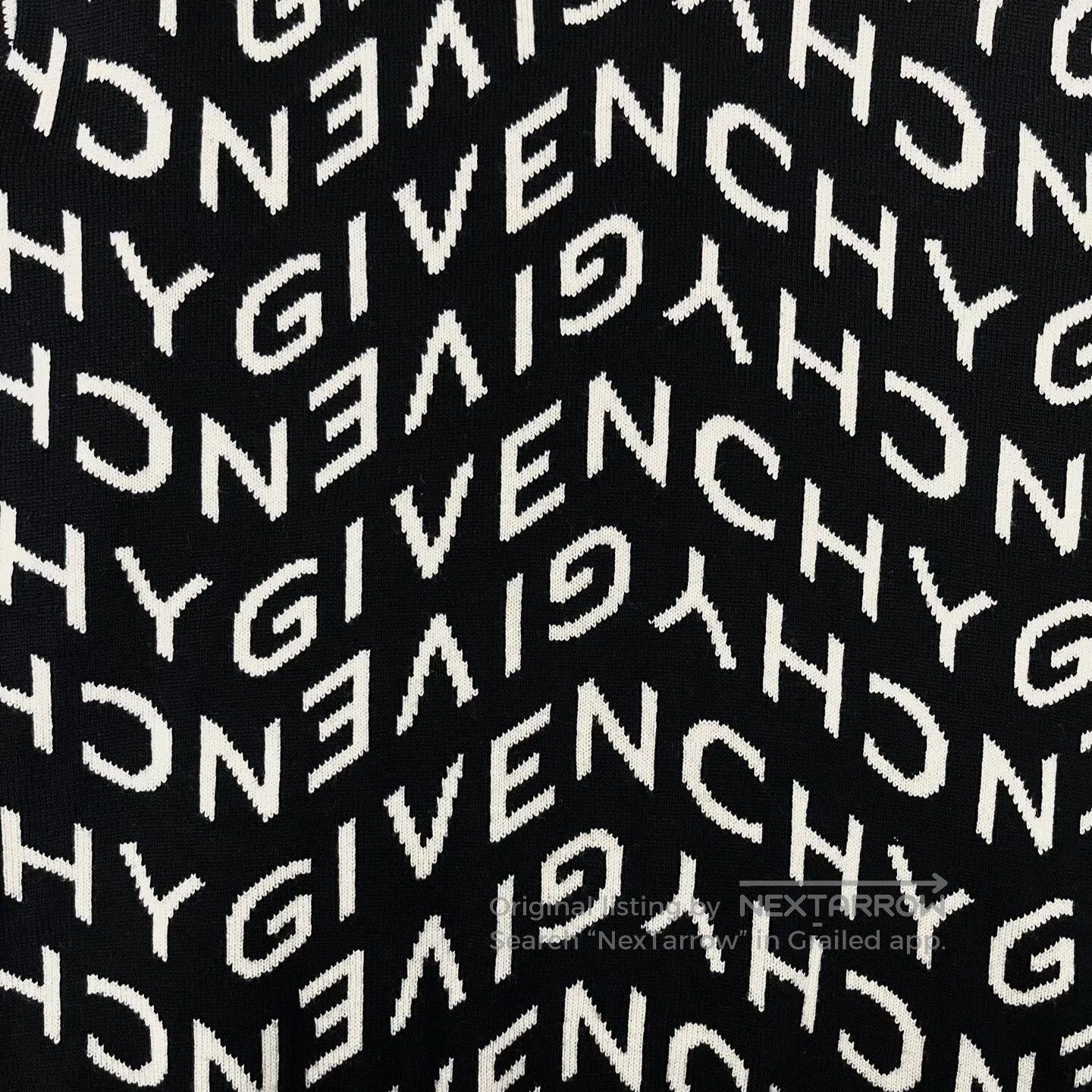 Givenchy black and white logo knit sweater. Size US L / EU 52-54 / 3 - 3 Thumbnail