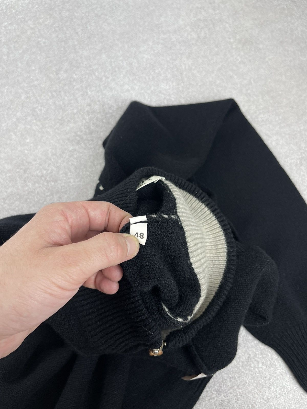 Gran Sasso × Vintage Vintage Gran Sasso Wool / Cashmere 1/3 Zip Knit Sweater Size US M / EU 48-50 / 2 - 10 Thumbnail