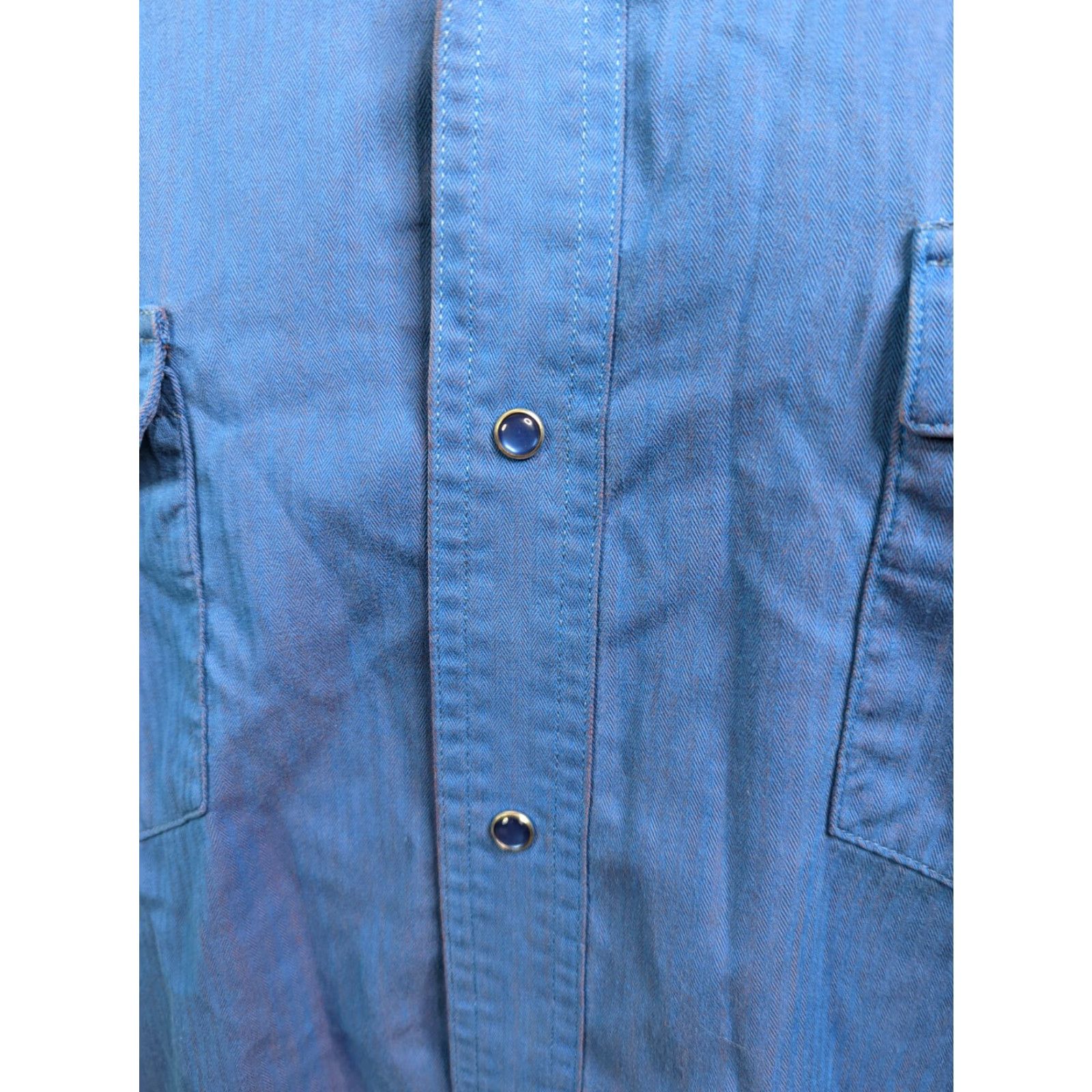 Wrangler VINTAGE Wrangler Blue Pearl Snap Long Sleeve Western Shirt 2XL Embroidered L6S Mens Shirt Size US XXL / EU 58 / 5 - 4 Thumbnail