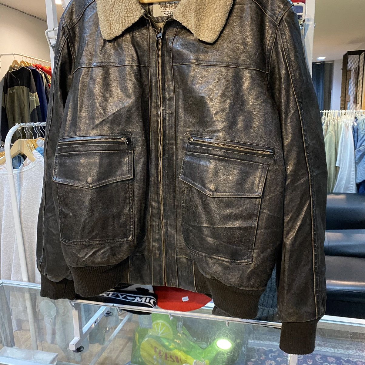 Levi's VINTAGE Y2K LEVIS HEAVY LEATHER JACKET Size US XL / EU 56 / 4 - 5 Thumbnail