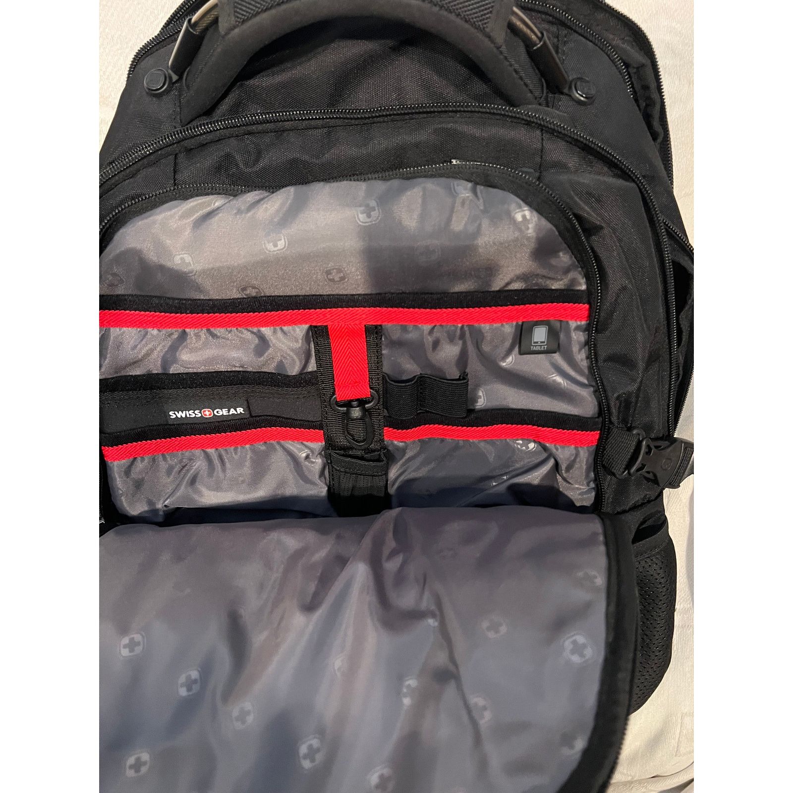 Swissgear Swiss Gear 3760 Laptop Backpack Black Red Size 42 - 3 Thumbnail