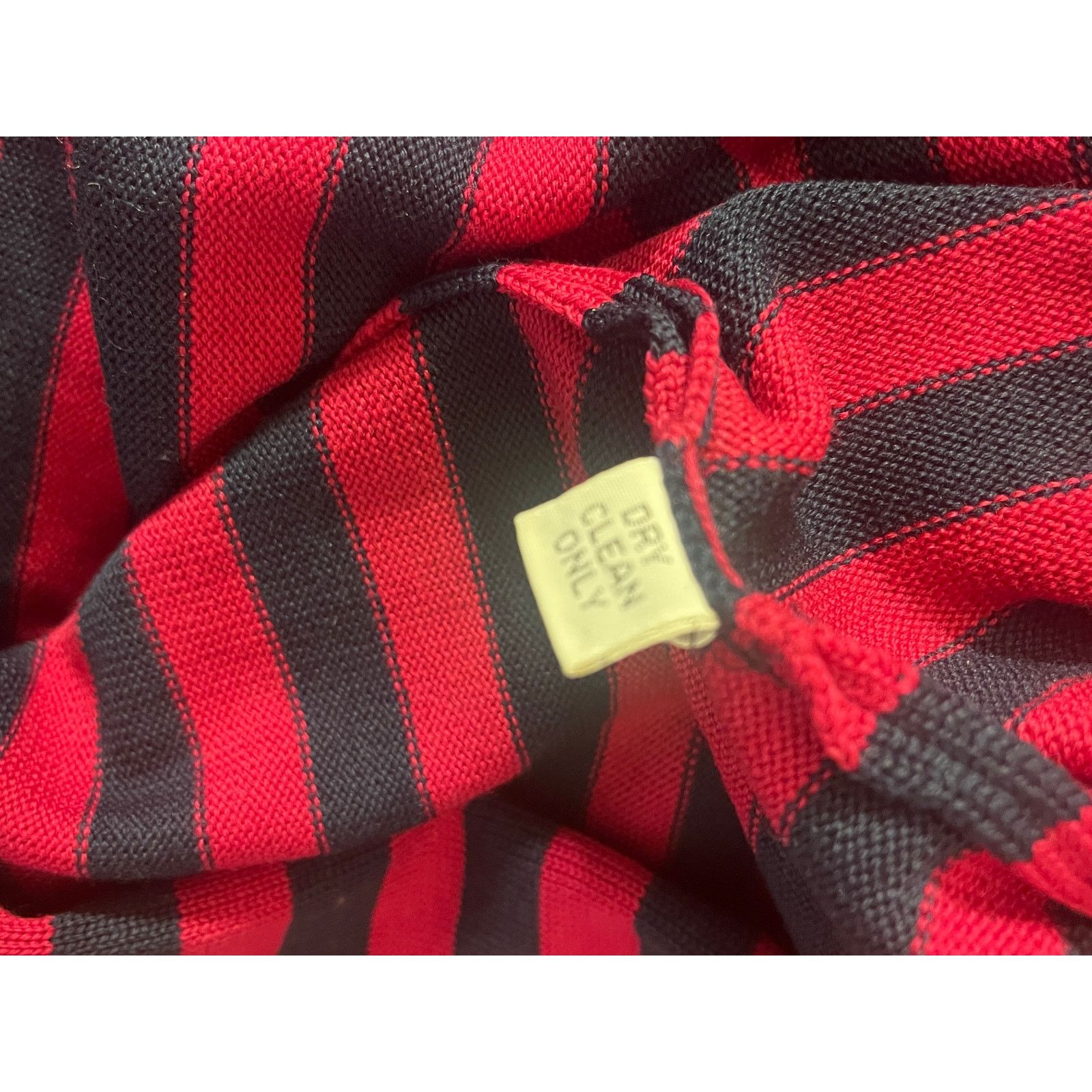 Other St. John Sportswear Navy/Magenta Striped V-Neck Cardigan Size M / US 6-8 / IT 42-44 - 15 Thumbnail