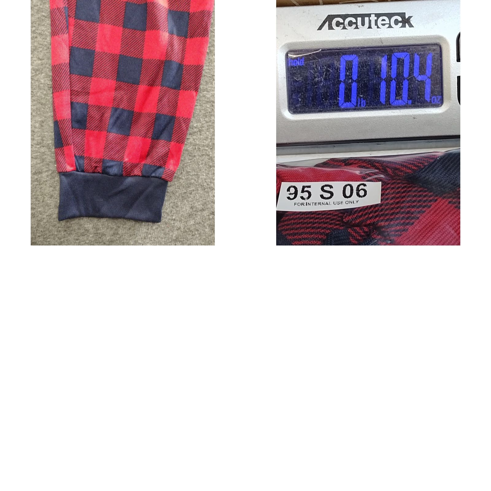 Vintage Dearfoams Men's Red & Black Plaid Pajama Pants 2XL Lounge Pants with Pockets, Holiday Flannel Blended Fabric Shirt Size US 39 - 8 Thumbnail