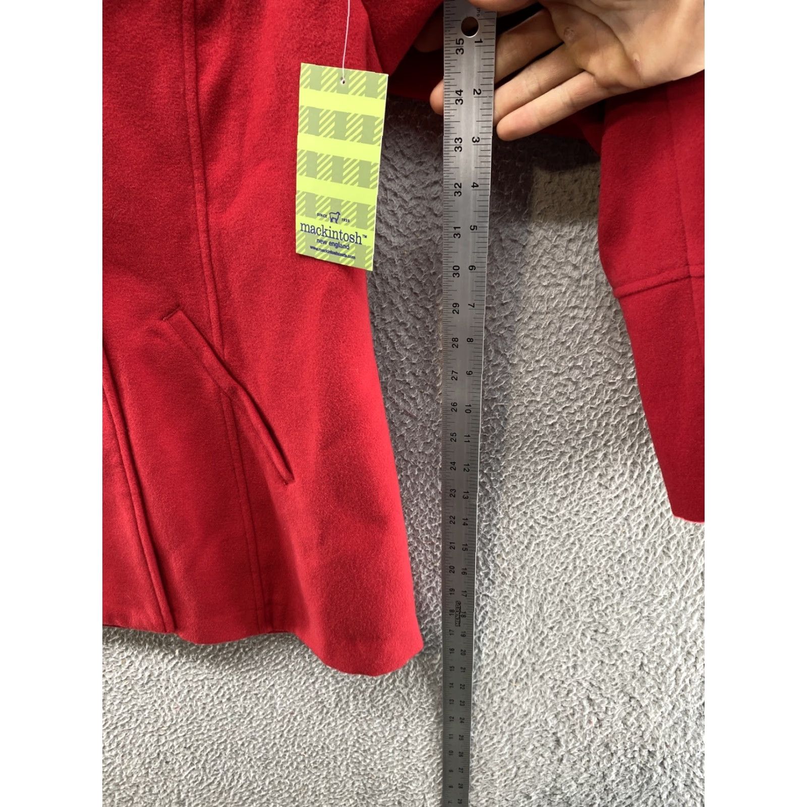 Mackintosh Mackintosh New England Red Button Up Hooded Lined Jacket Women’s Size XL NEW Size XL / US 12-14 / IT 48-50 - 7 Thumbnail