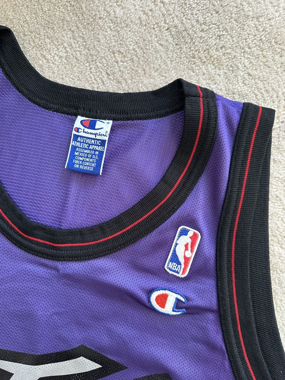 Champion × NBA × Vintage 90s Toronto Raptors Damon Stoudamire Signed Champion Jersey Size US L / EU 52-54 / 3 - 2 Thumbnail