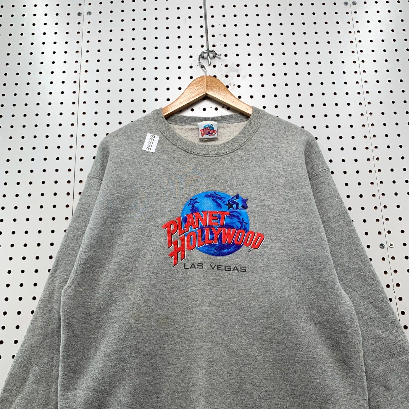 Planet Hollywood VINTAGE Planet Hollywood Las Vegas Crewneck Sweatshirt Mens Large 90s Gray Fleece Size US L / EU 52-54 / 3 - 4 Thumbnail