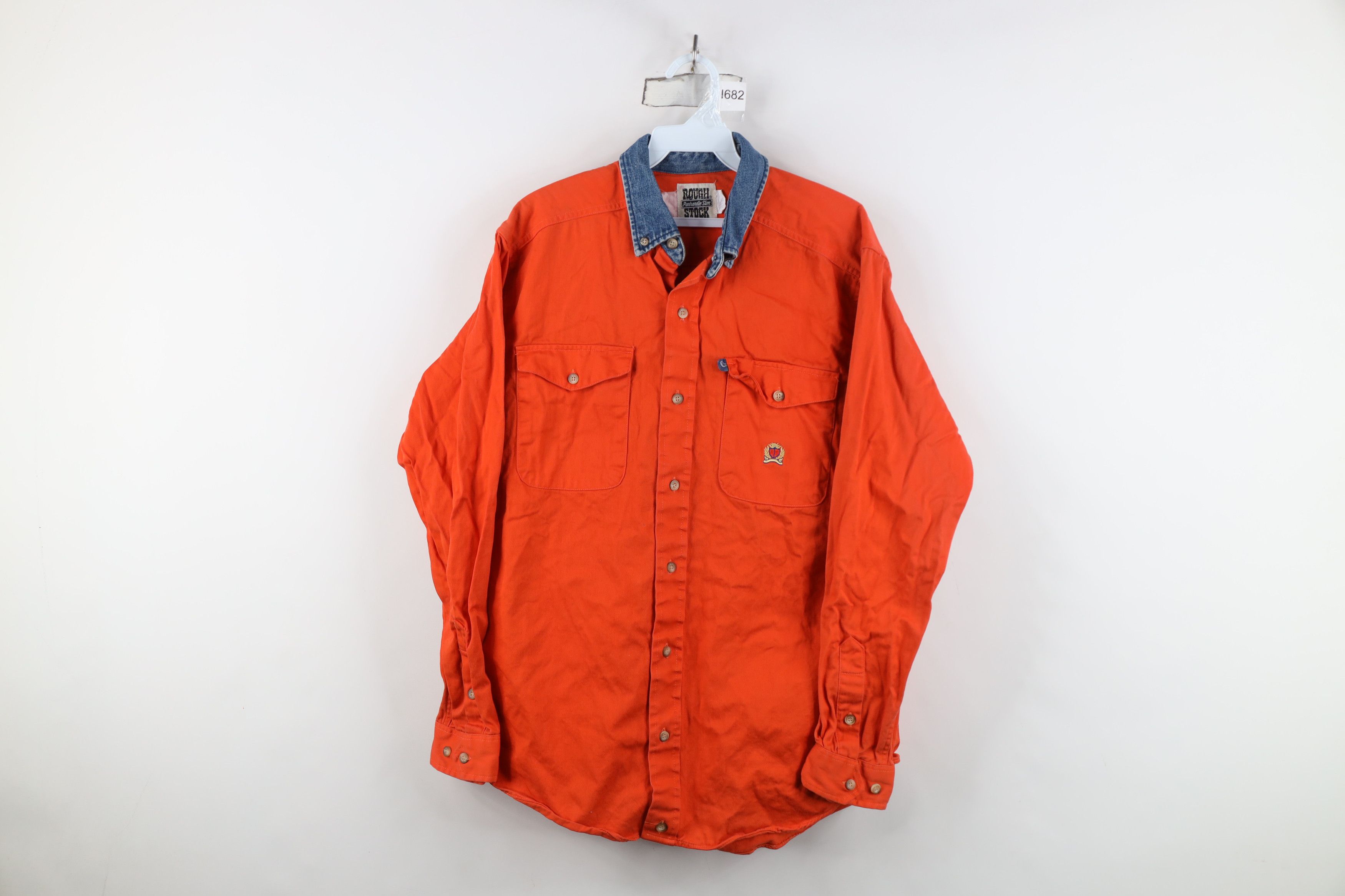 Vintage Vintage 90s Western Rodeo Collar Twill Button Down Shirt Size US M / EU 48-50 / 2 - 1 Thumbnail