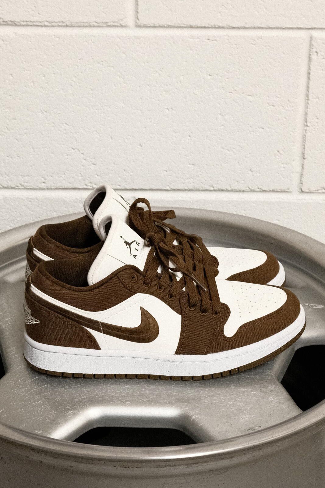 Nike Nike Air Jordan 1 Low Brown and White Sneakers Size US 9 / EU 42 - 2 Thumbnail