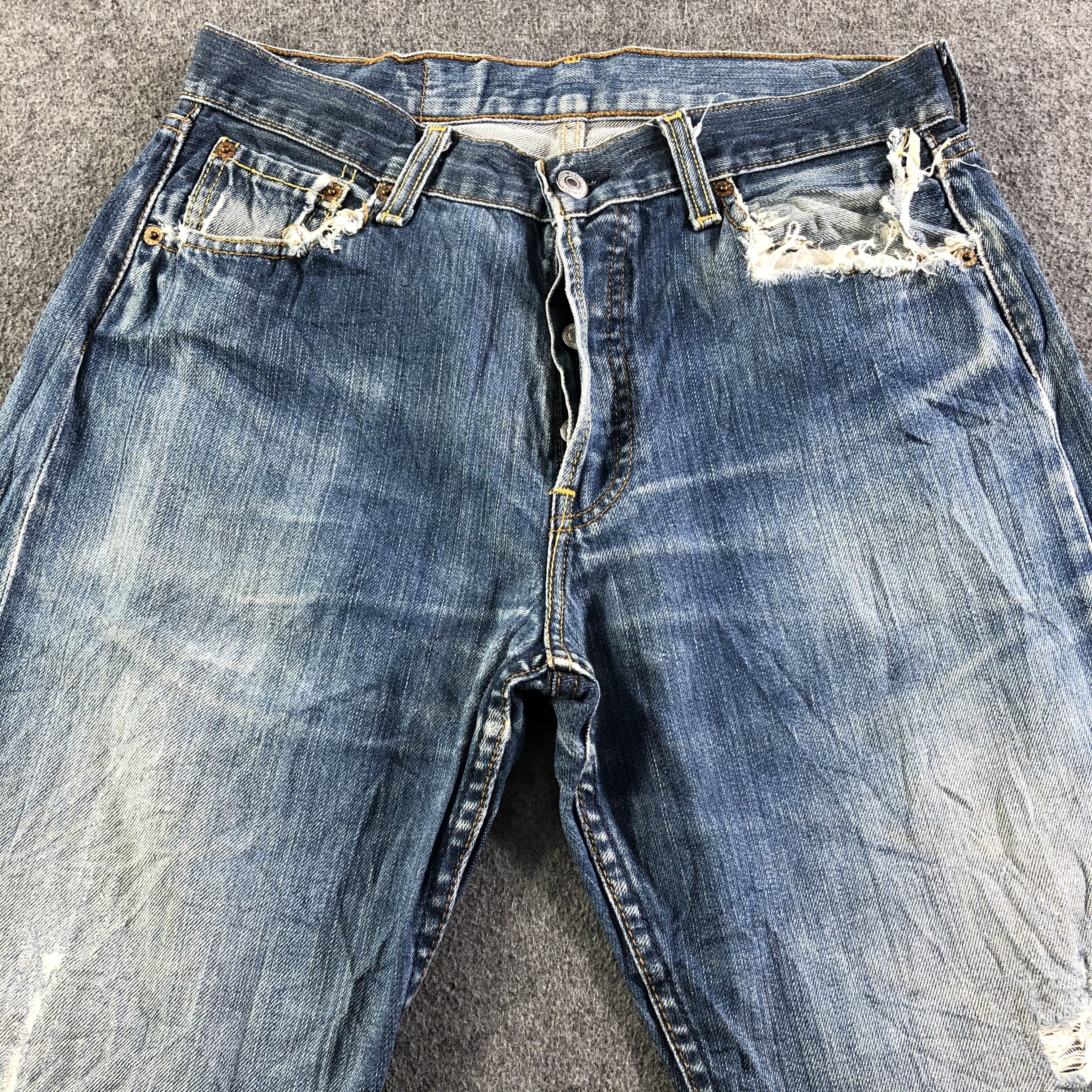 Levi's Vintage Blue Wash Levis 501 Jeans-J3571 Size US 30 / EU 46 - 3 Thumbnail