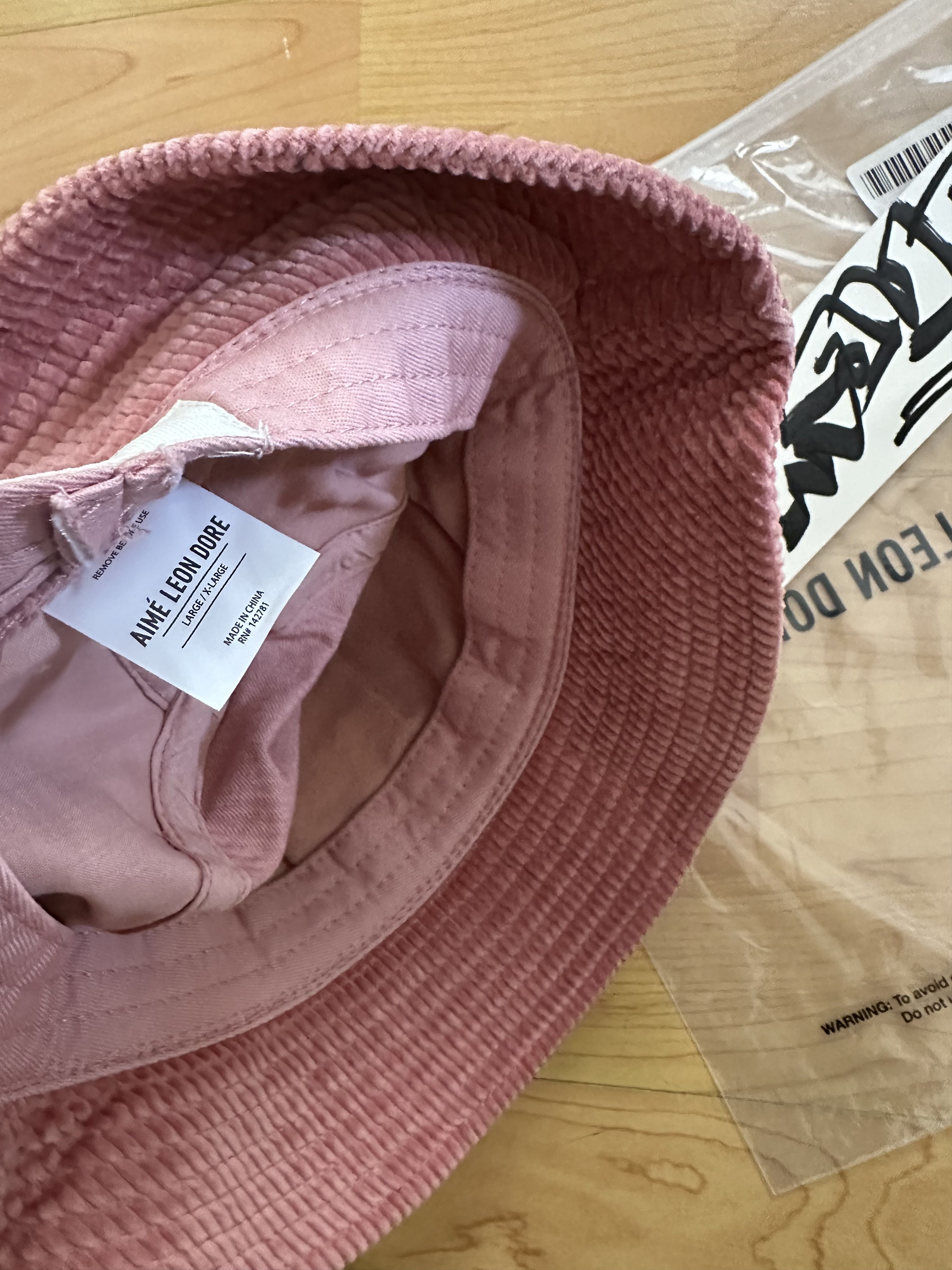 Aime Leon Dore Aime Leon Dore ALD Chainstitch Pink Corduroy Bucket L/XL Size ONE SIZE - 2 Thumbnail