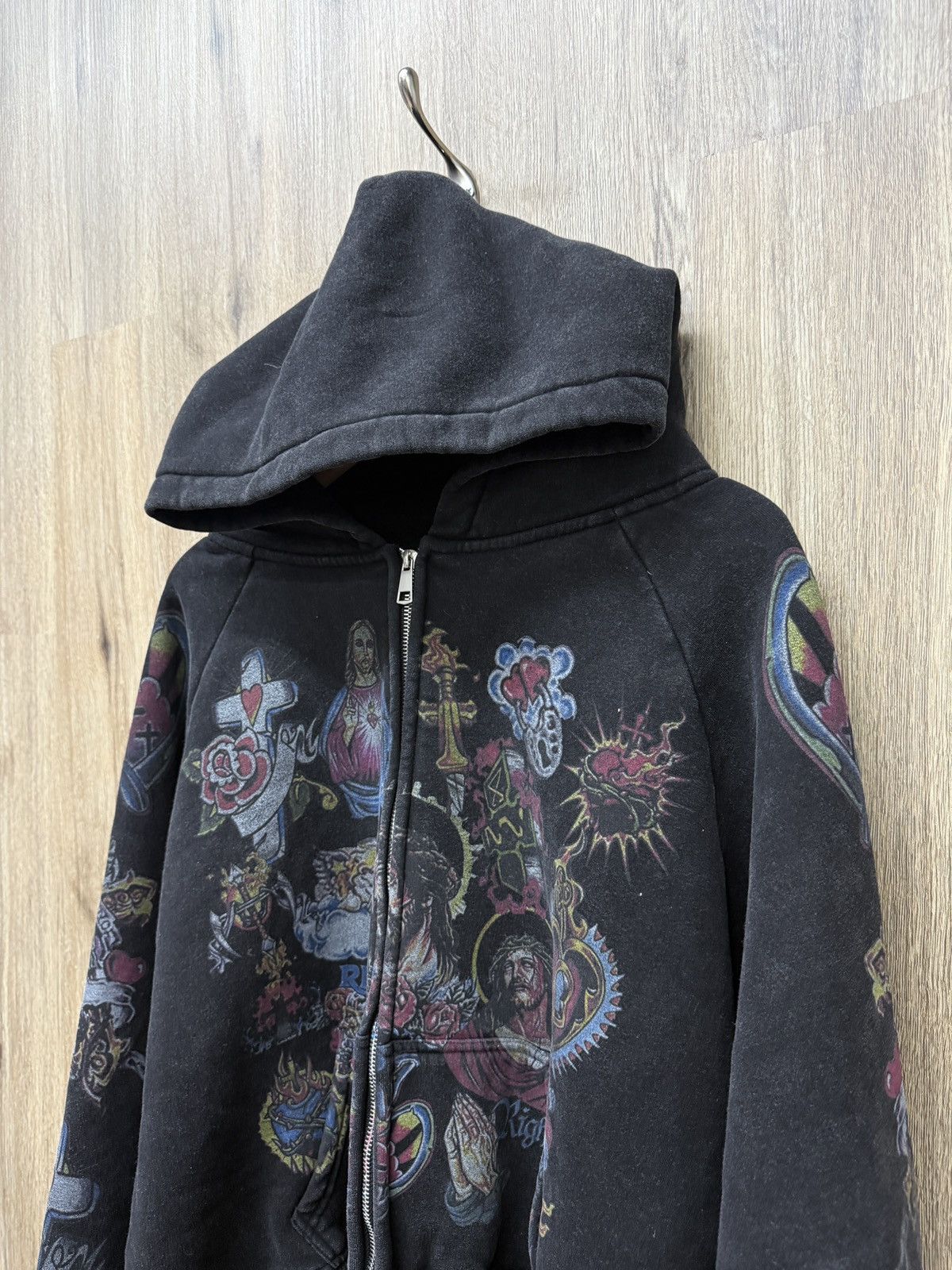 Other Righteous Black Zip Up Hoodie Size US L / EU 52-54 / 3 - 3 Thumbnail