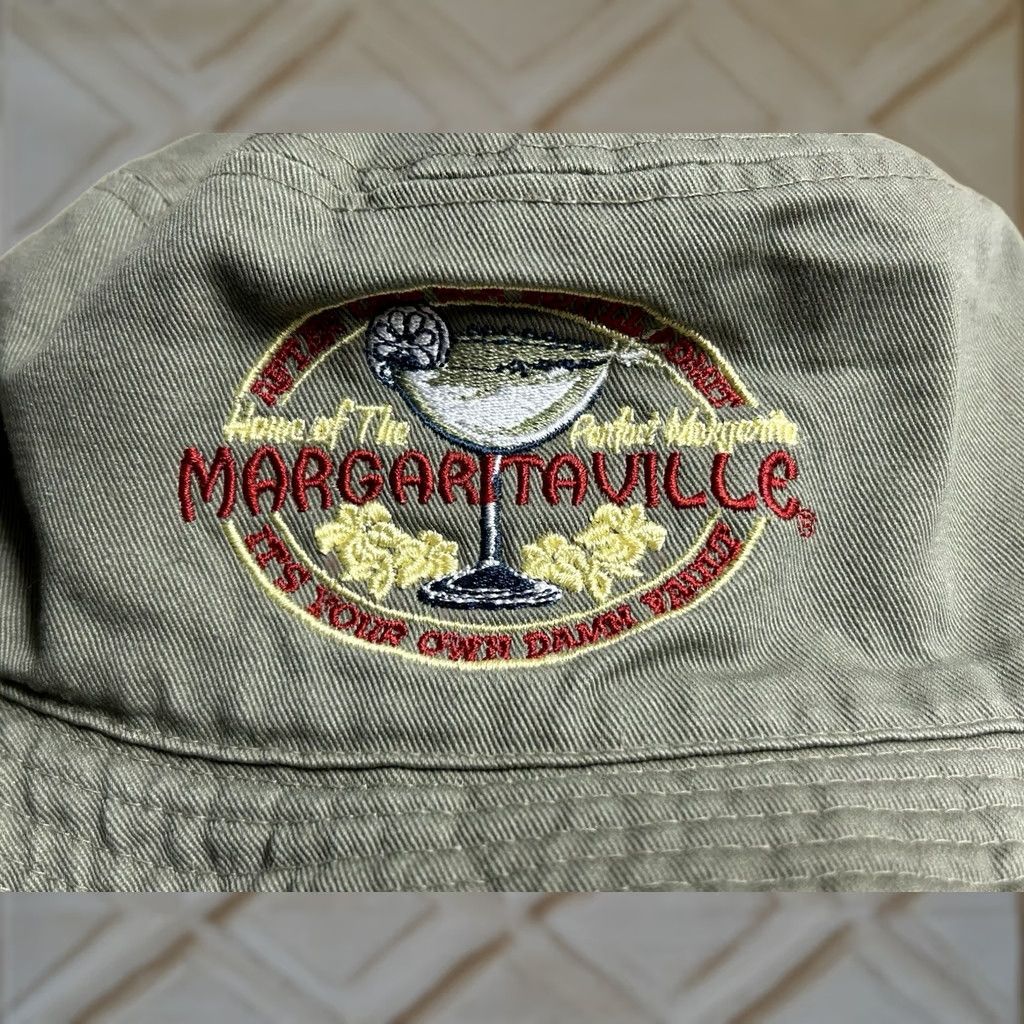 Vintage VINTAGE Margaritaville Tequila Bucket Hat Beige Unisex Adults One Size Beige Canvas Cotton Bucket Hat Casual Outdoor Mens Womens Size ONE SIZE - 1 Thumbnail