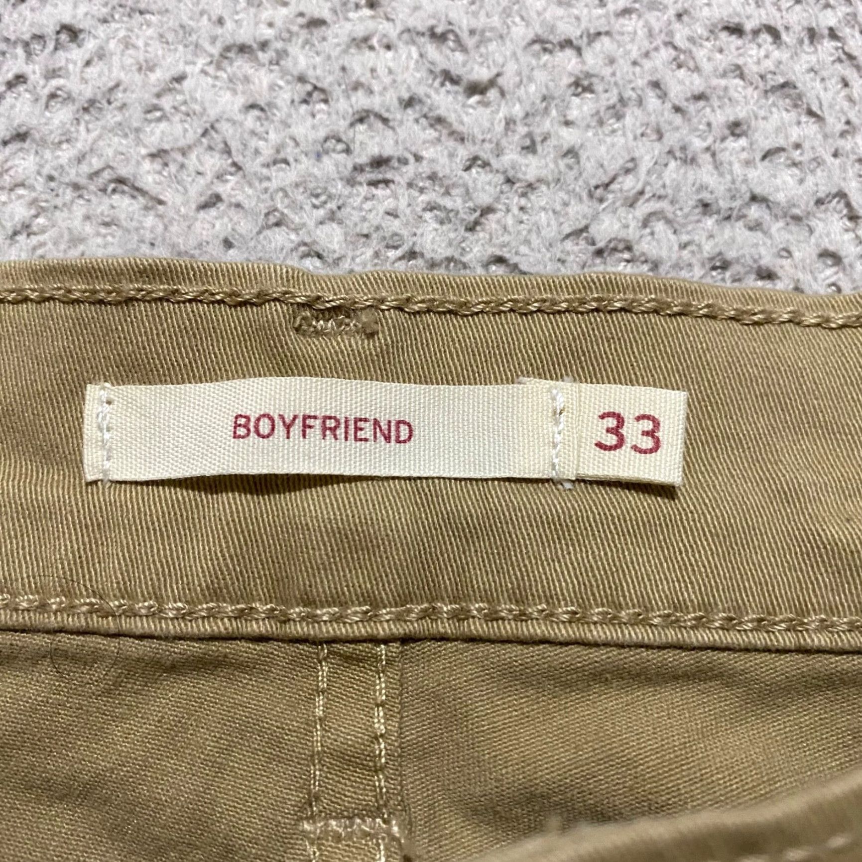Levi's Levi's Jeans Beige Medium Wash Boyfriend High Rise Straight, Womens, Size 33, 5-Pocket Denim, Regular, Button Zip, Cotton Blend, Stretch Size 24" / US 00 / IT 34 - 3 Thumbnail