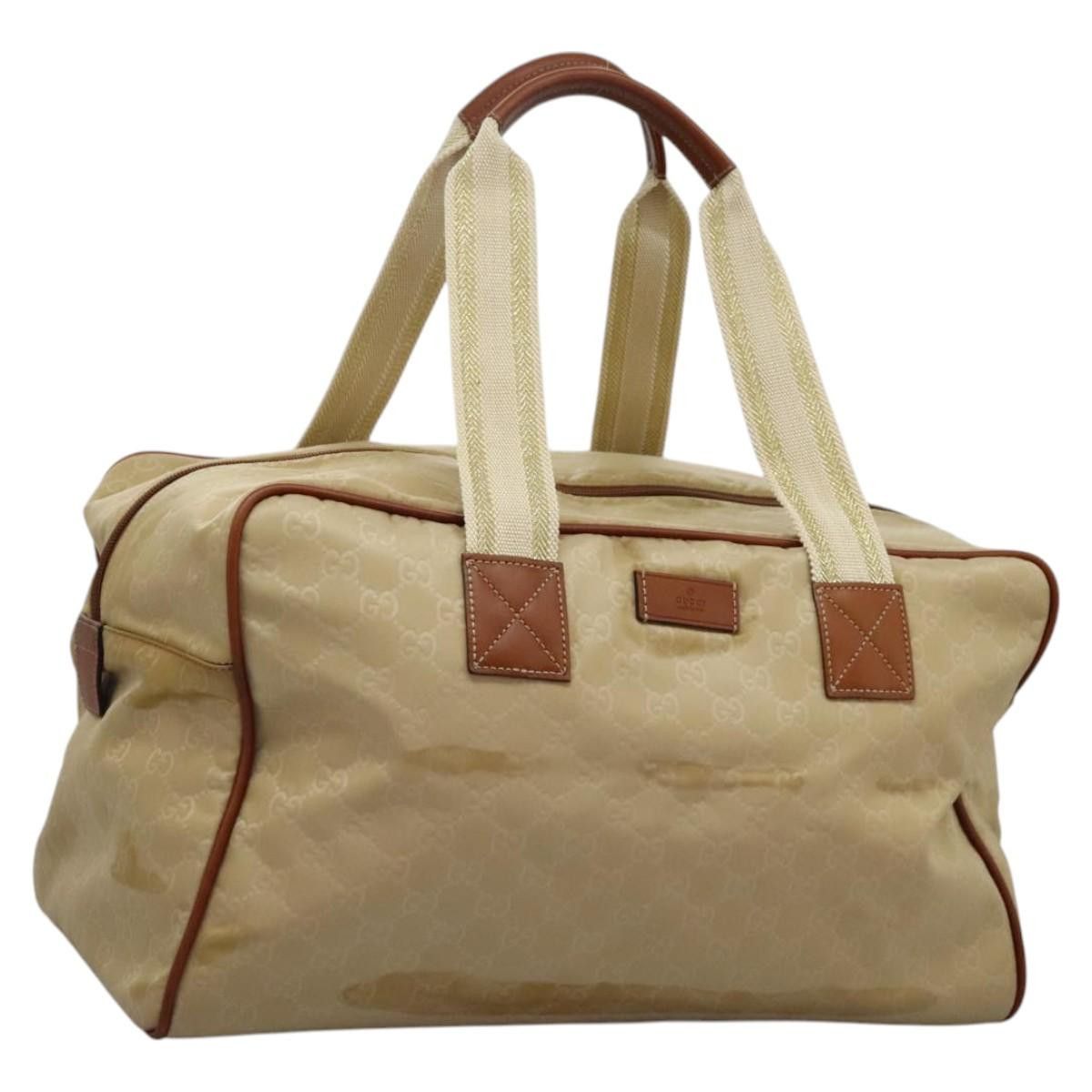 Gucci GUCCI GG Canvas Boston Bag Nylon Beige Size ONE SIZE - 1 Thumbnail
