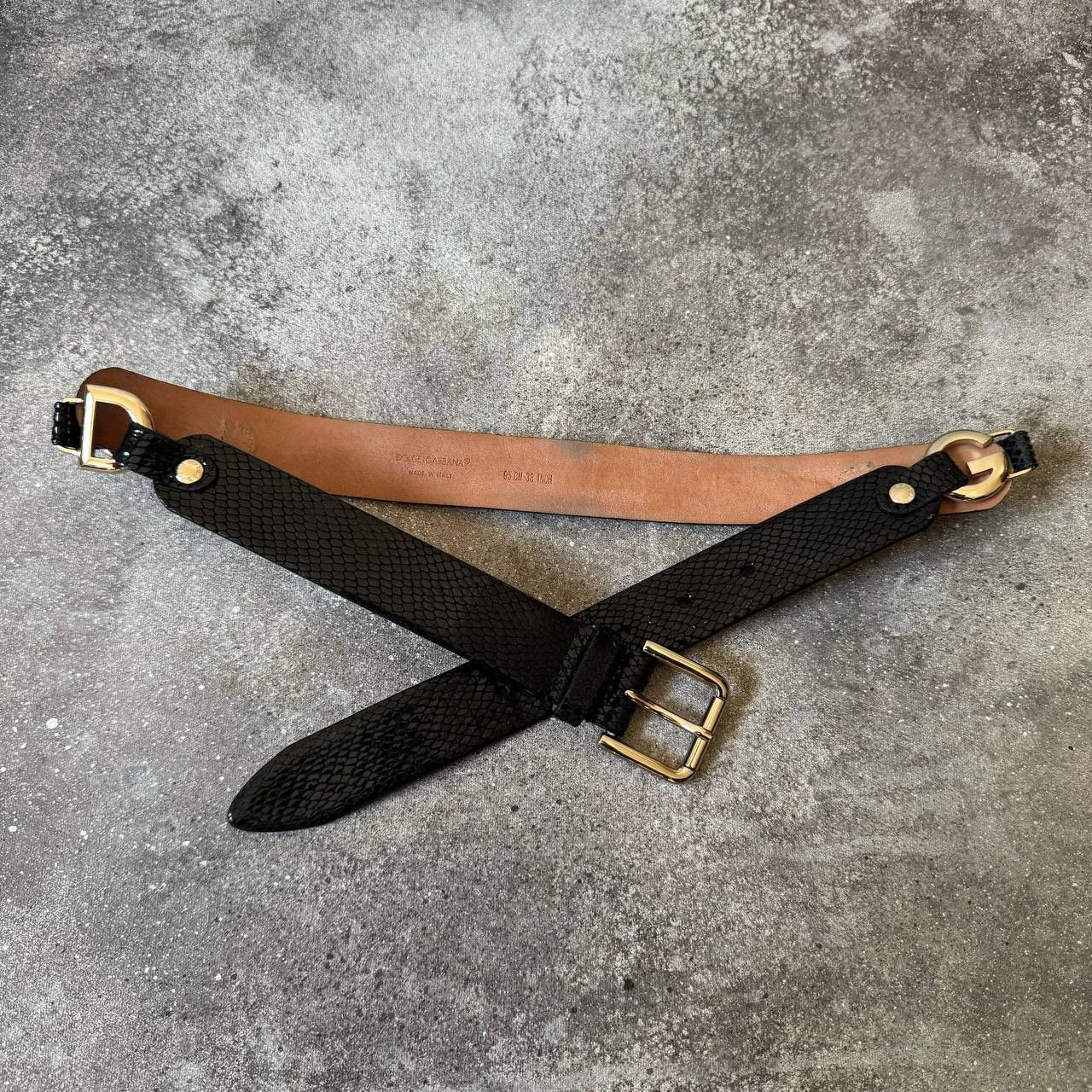 Dolce & Gabbana × Vintage D&G Dolce & Gabbana Vintage Woman's Leather Belt Size ONE SIZE - 1 Thumbnail