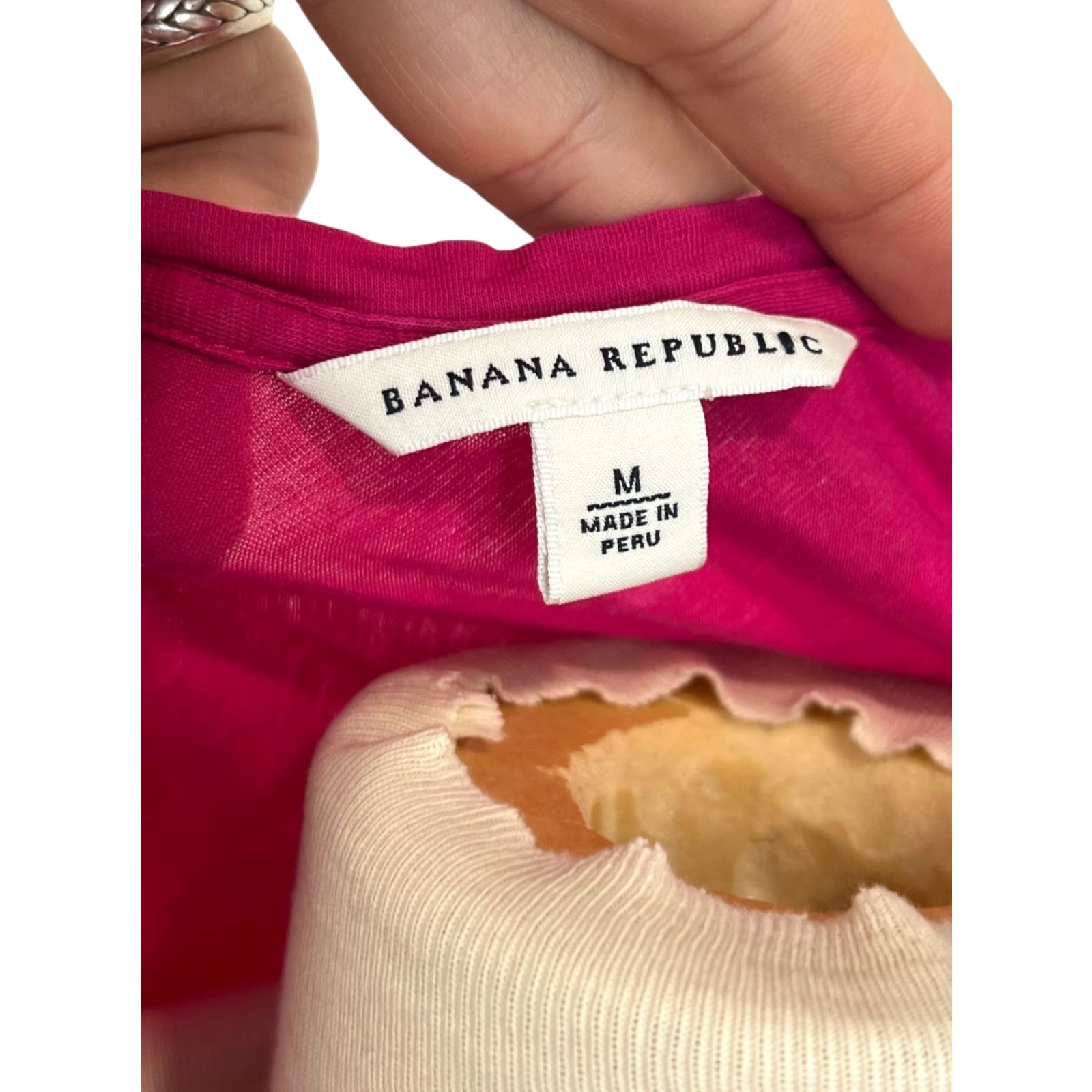 Banana Republic Banana Republic T Shirt Womens Size M Pink Short Sleeve Luxe Touch Stretch EUC Size M / US 6-8 / IT 42-44 - 6 Thumbnail