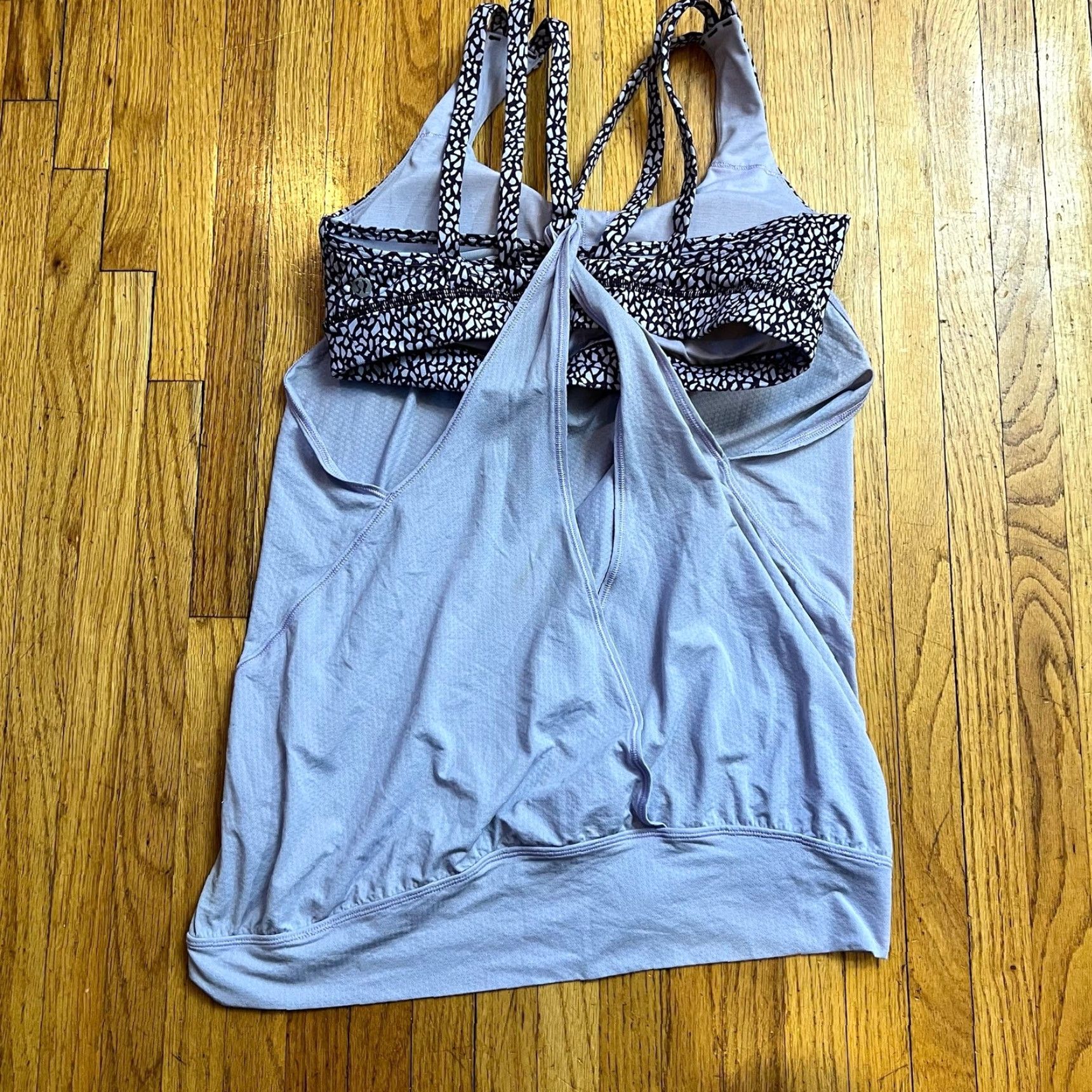 Lululemon Lululemon Tank Racerback Built in Sports Bra Womens 8 Purple Baggy Size ONE SIZE - 3 Thumbnail