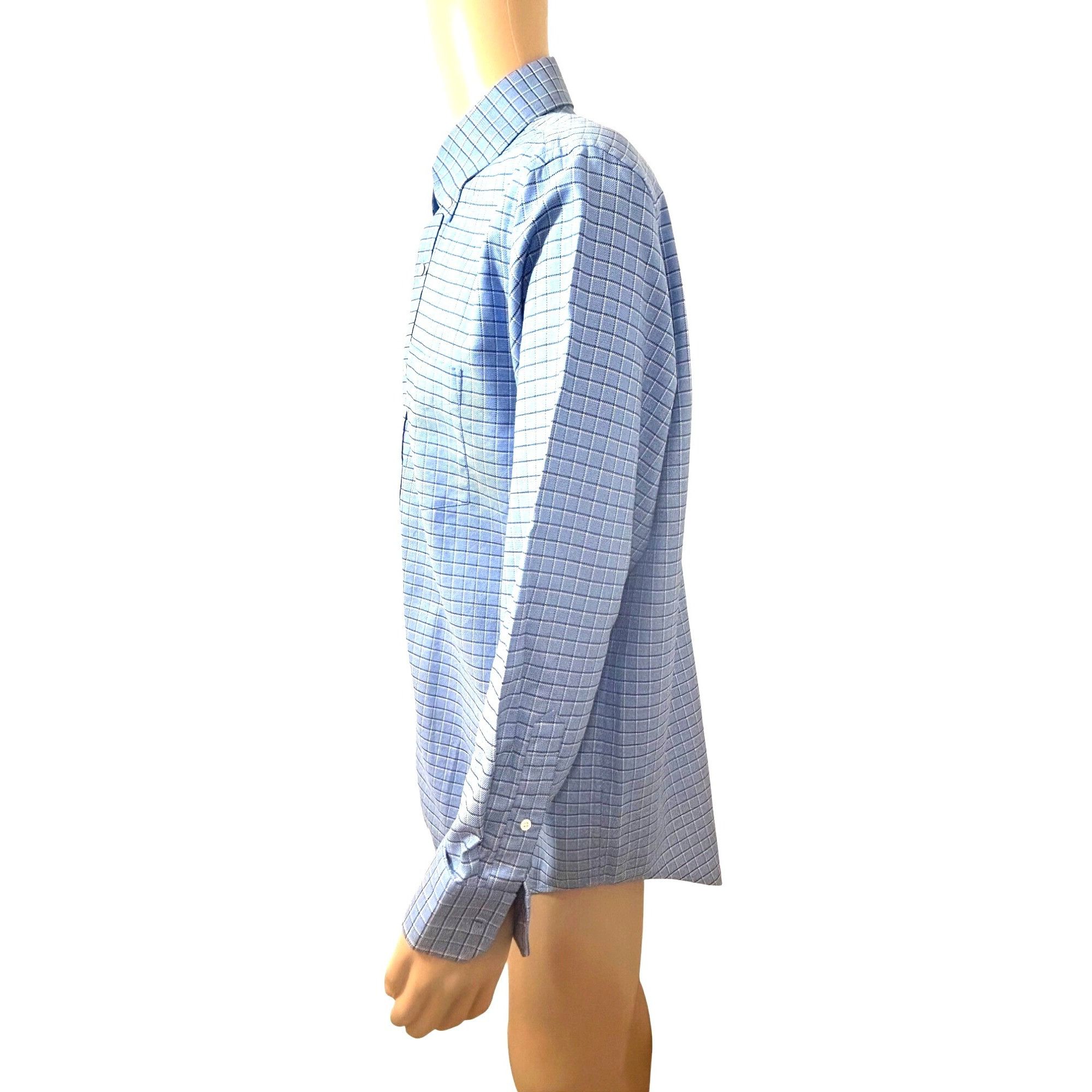 Banana Republic Banana Republic Men’s Shirt L Blue Check Long Sleeve Button Size US L / EU 52-54 / 3 - 4 Thumbnail
